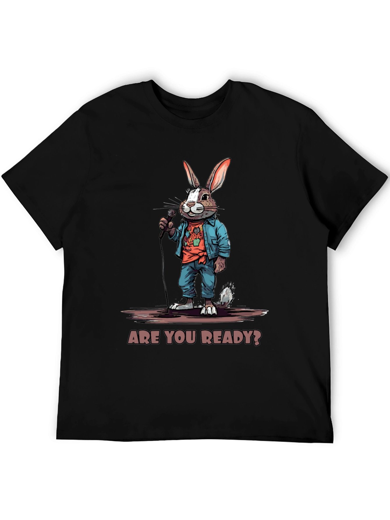 Are You Ready? Bunny Graphic T-Shirt