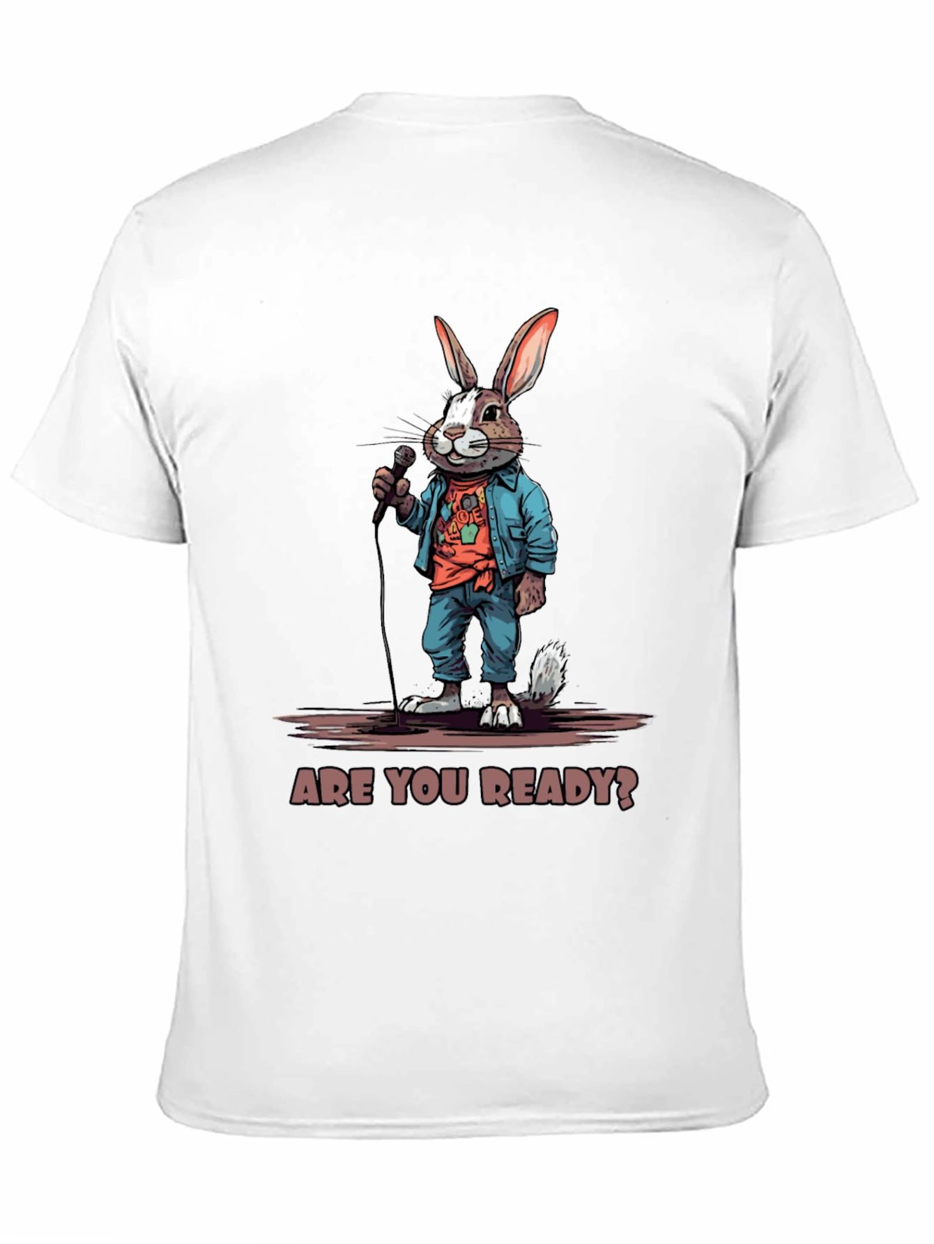 Are You Ready? Bunny Graphic T-Shirt