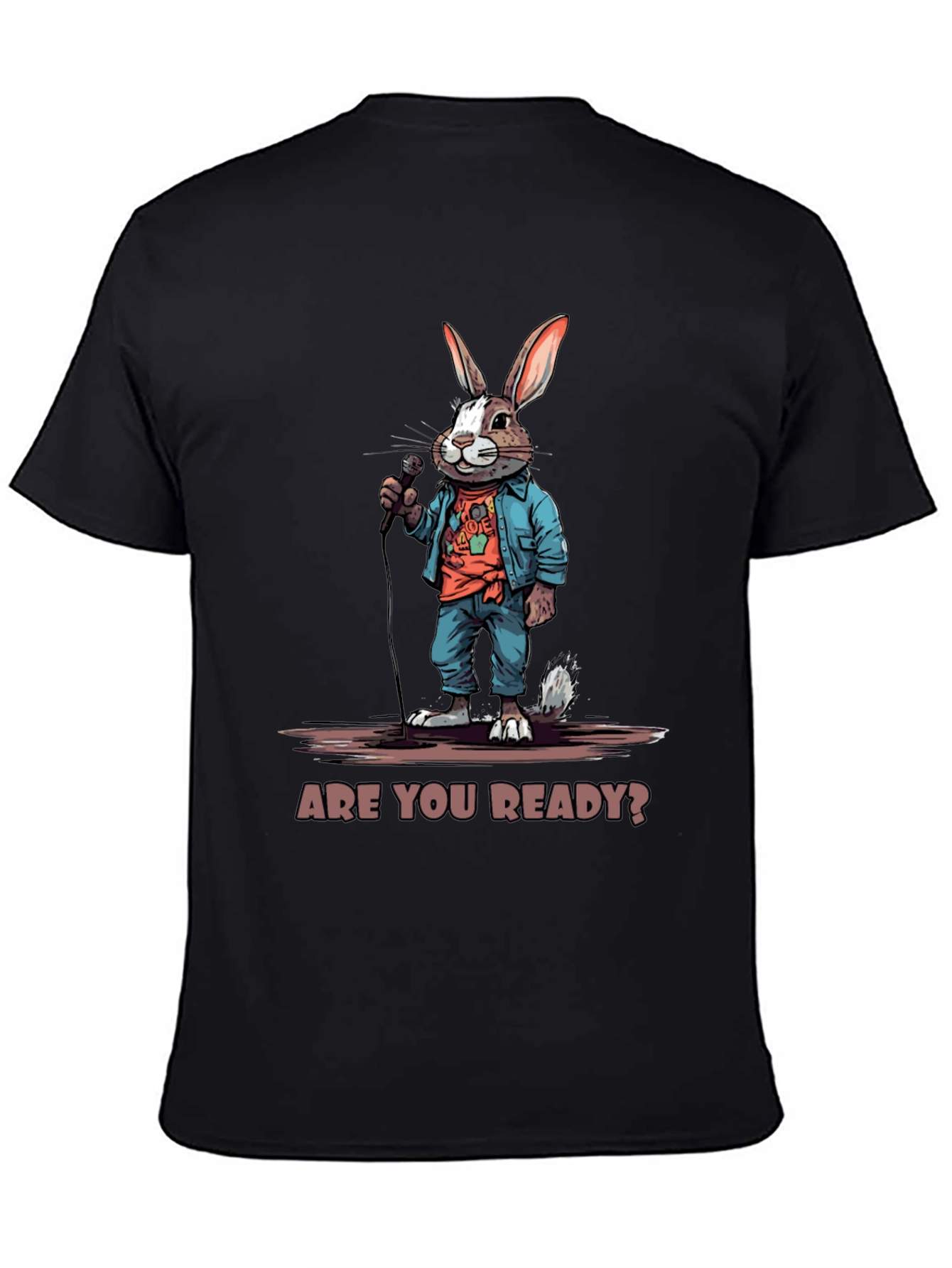 Are You Ready? Bunny Graphic T-Shirt