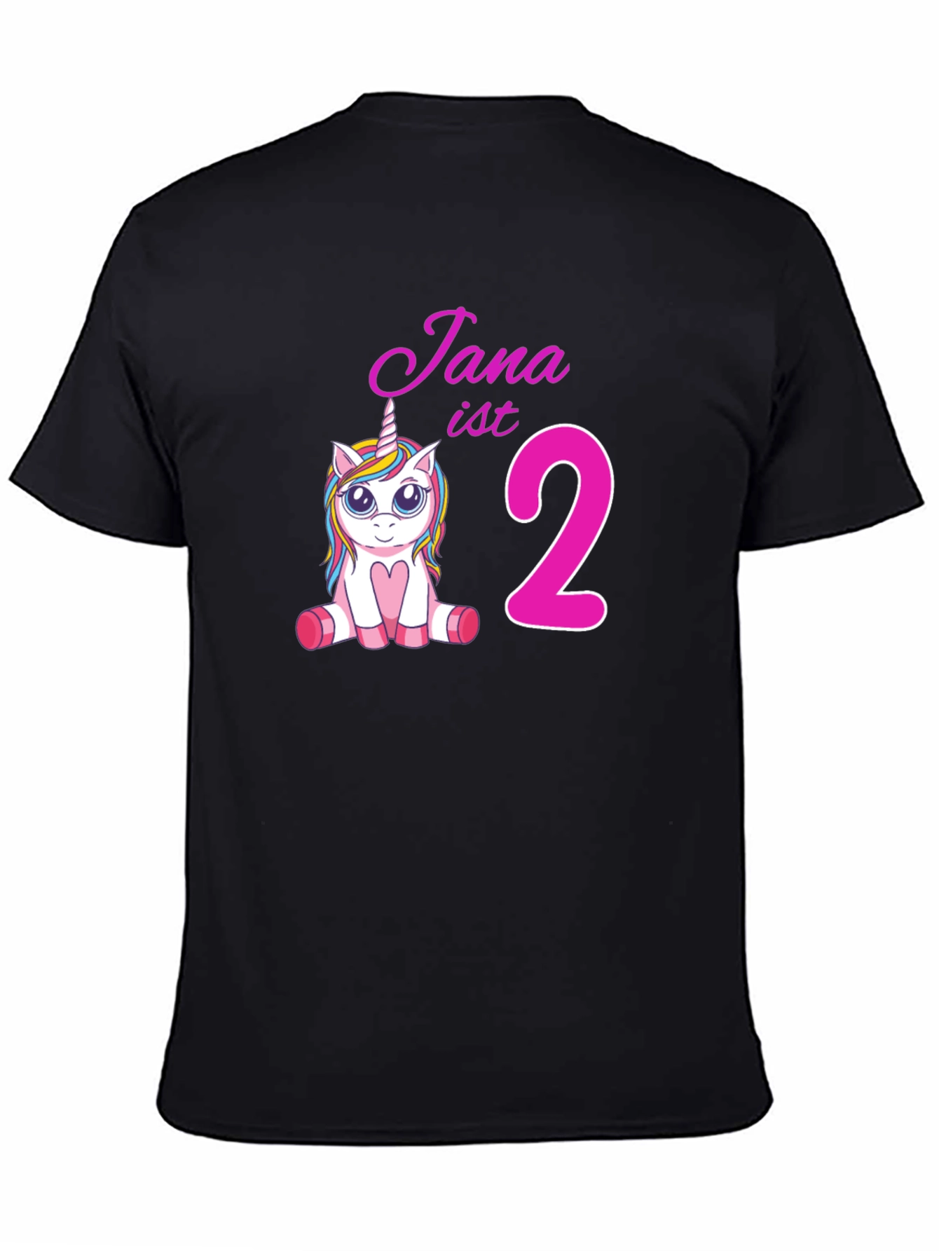 Jana is 2 Unicorn Birthday T-Shirt