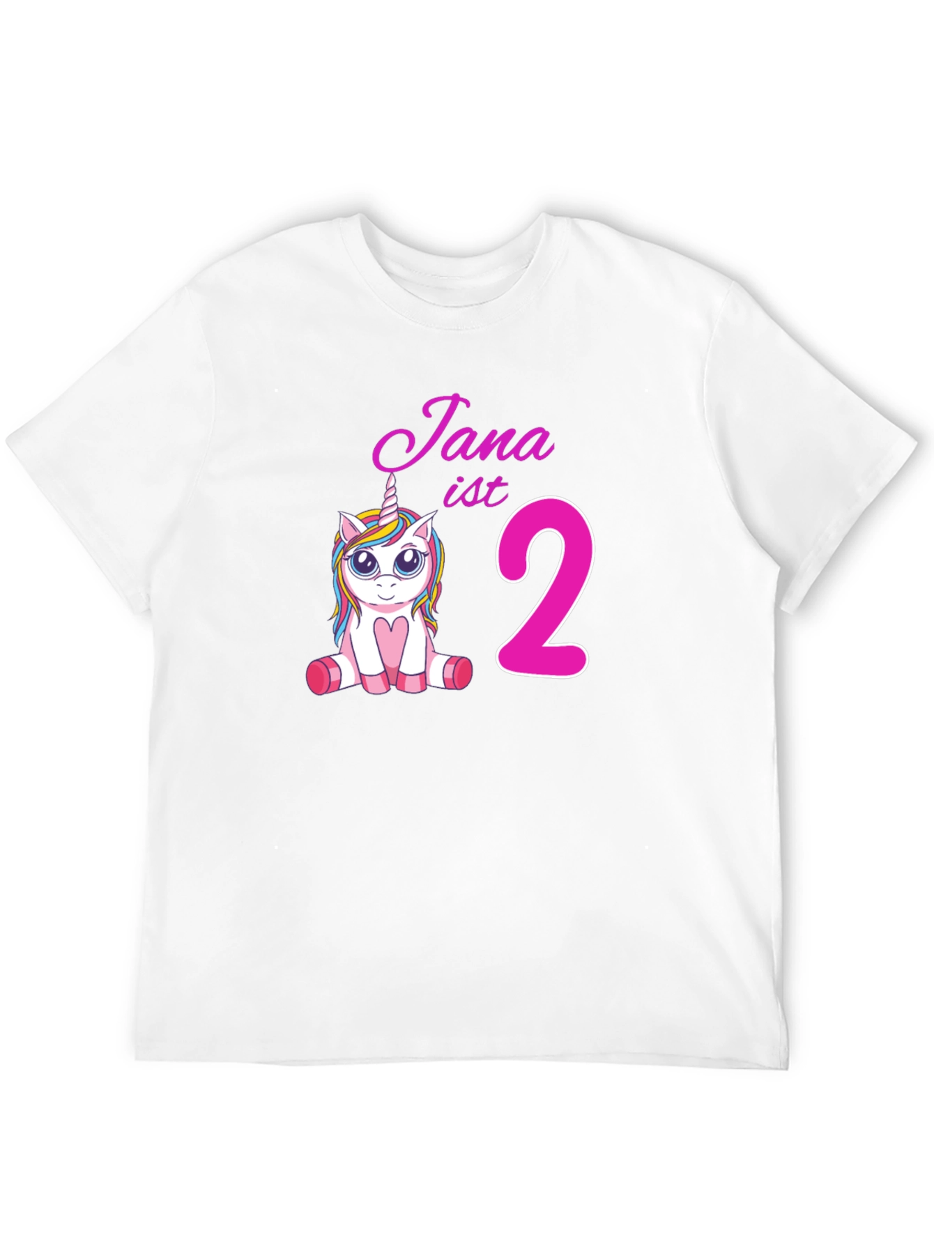 Jana is 2 Unicorn Birthday T-Shirt