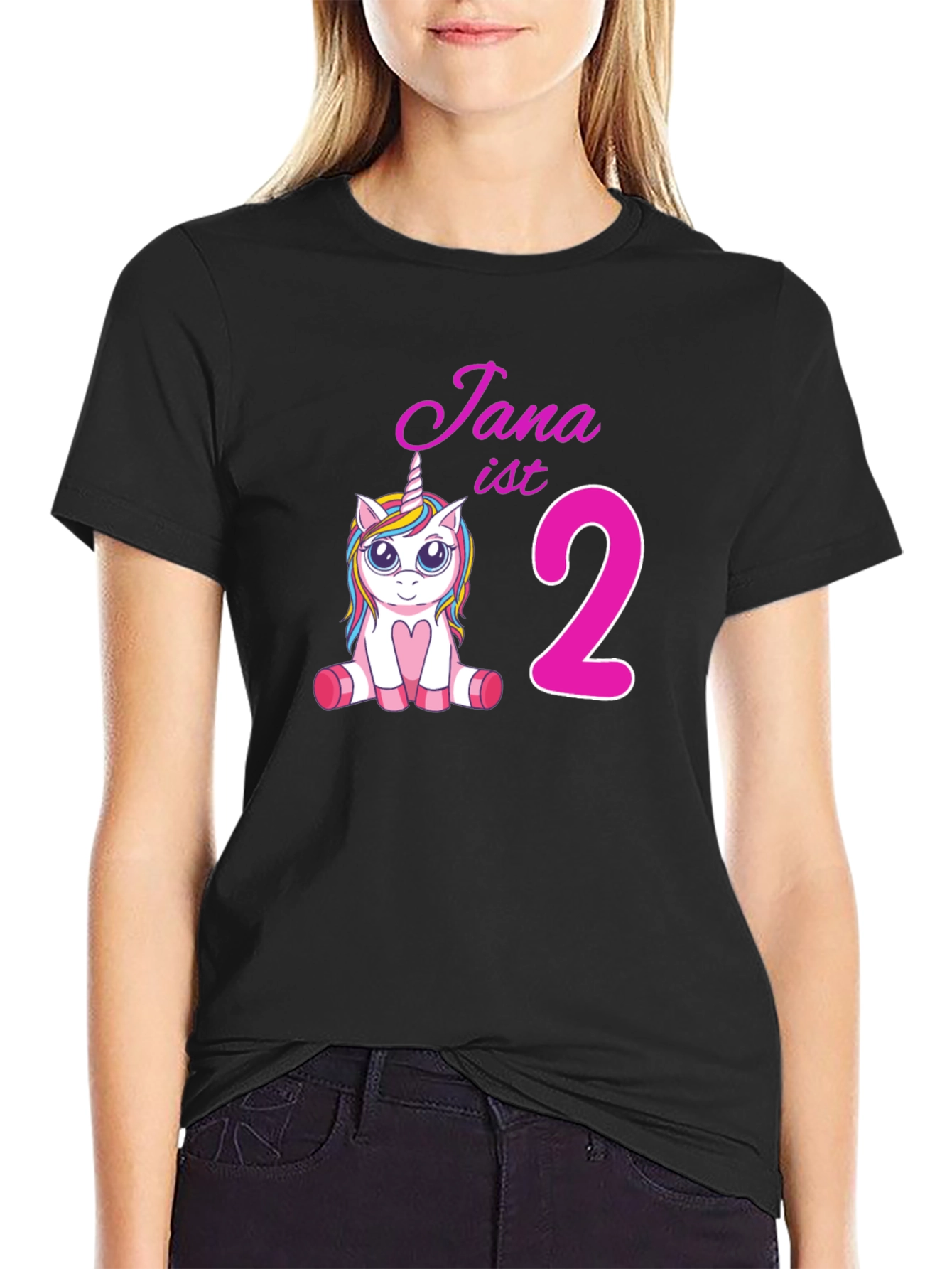 Jana is 2 Unicorn Birthday T-Shirt