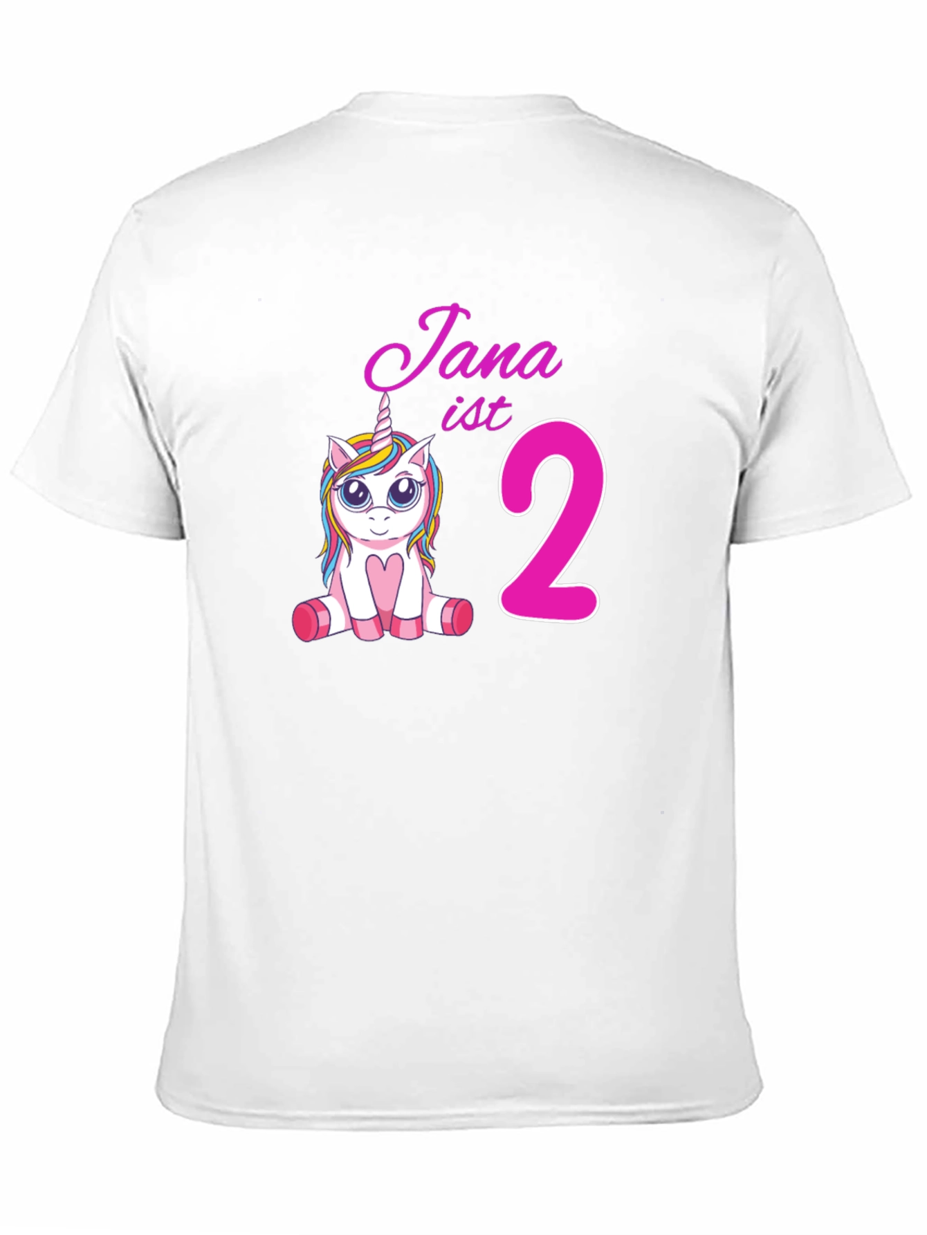 Jana is 2 Unicorn Birthday T-Shirt