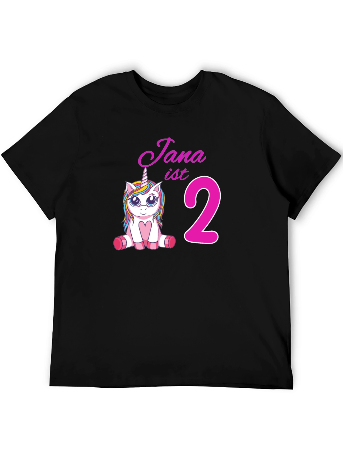 Jana is 2 Unicorn Birthday T-Shirt