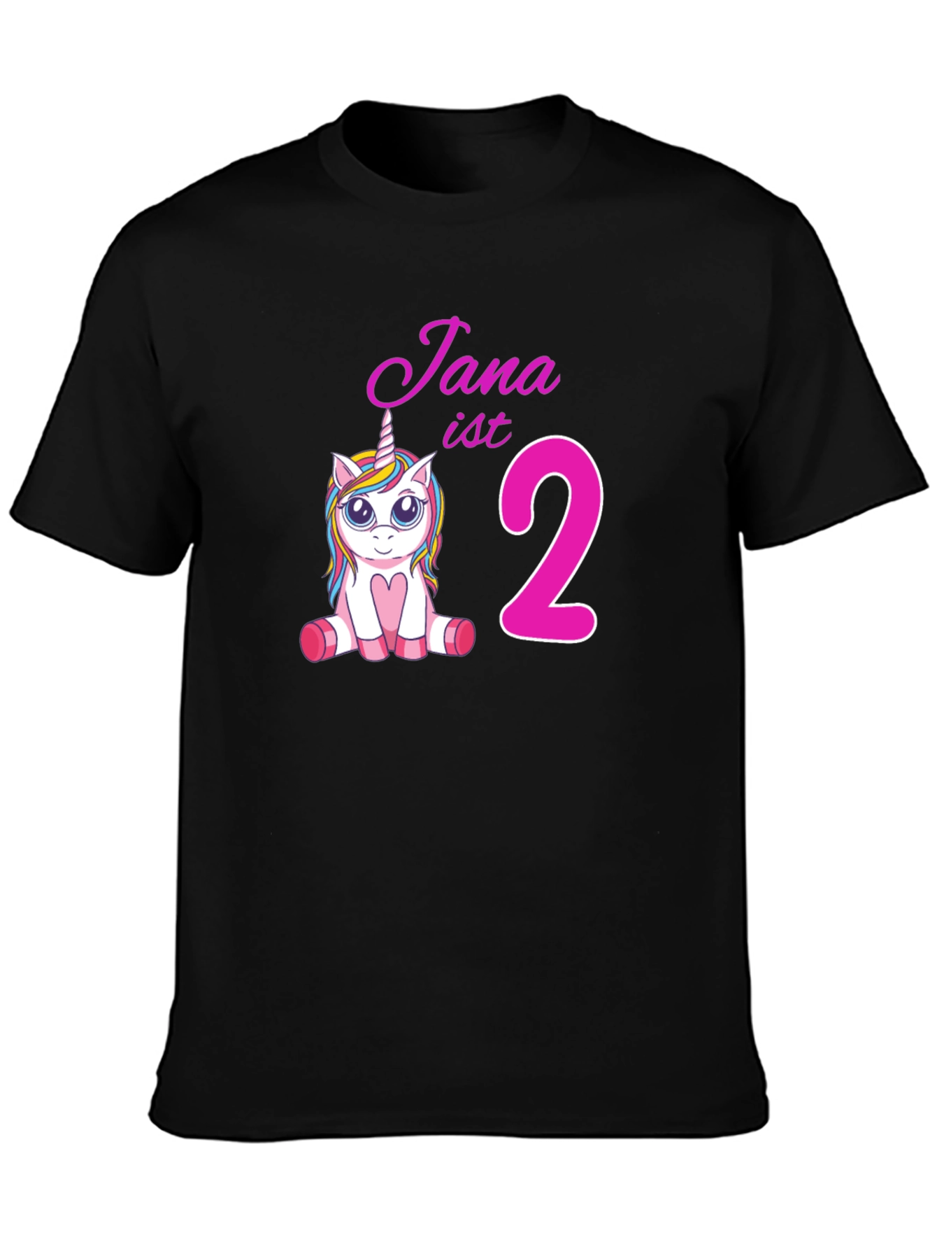 Jana is 2 Unicorn Birthday T-Shirt