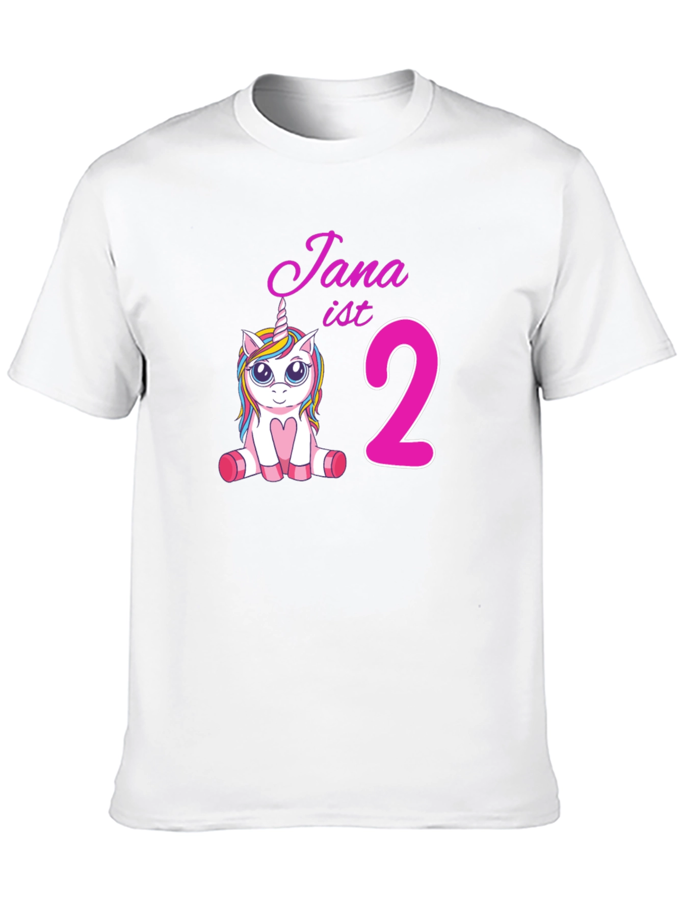 Jana is 2 Unicorn Birthday T-Shirt