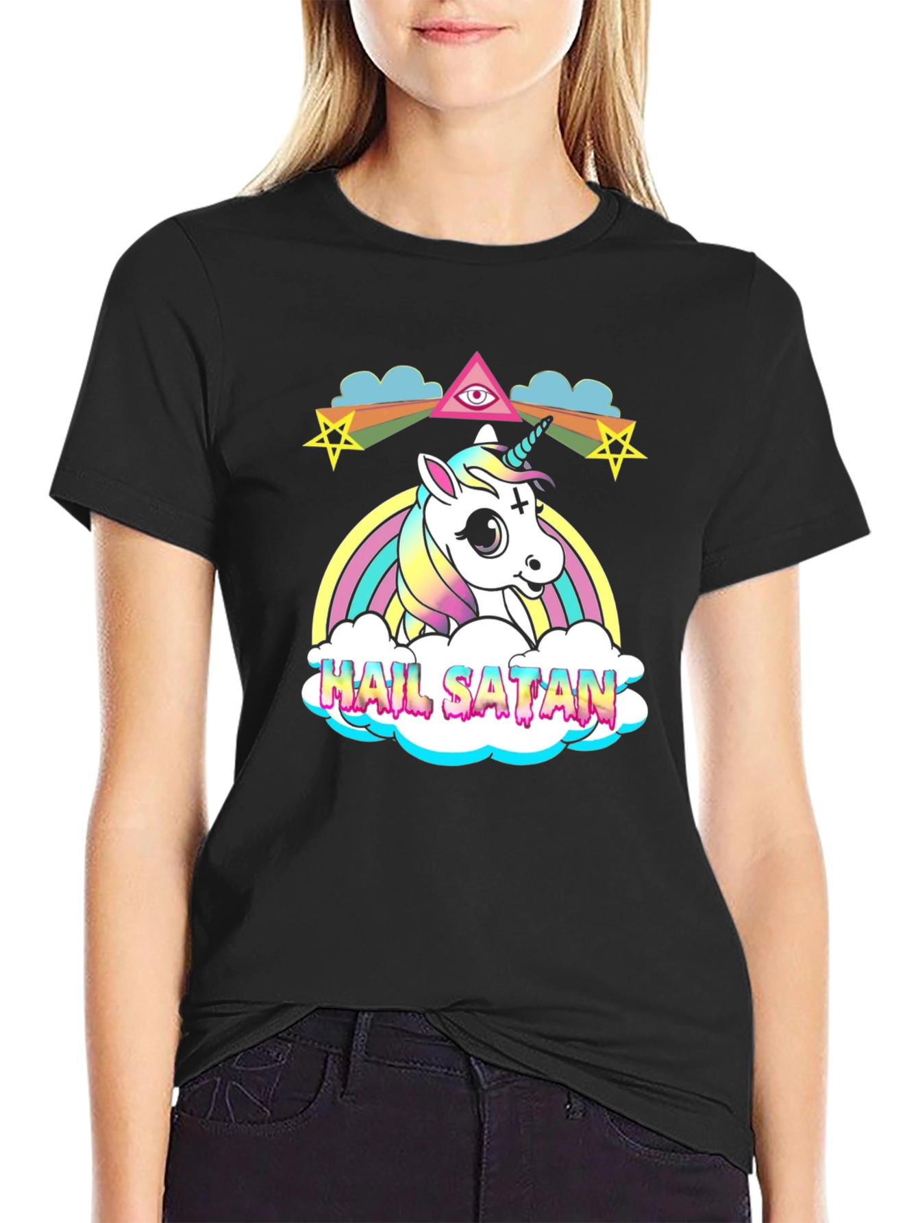 Hail Satan Unicorn T-Shirt