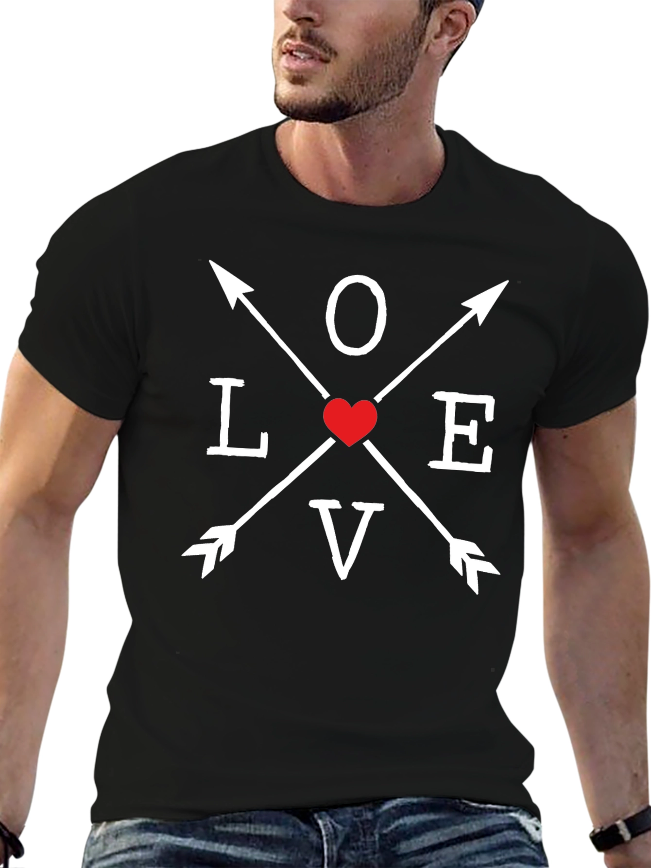 Love Arrows Graphic Tee - Heart Valentines Day T-Shirt