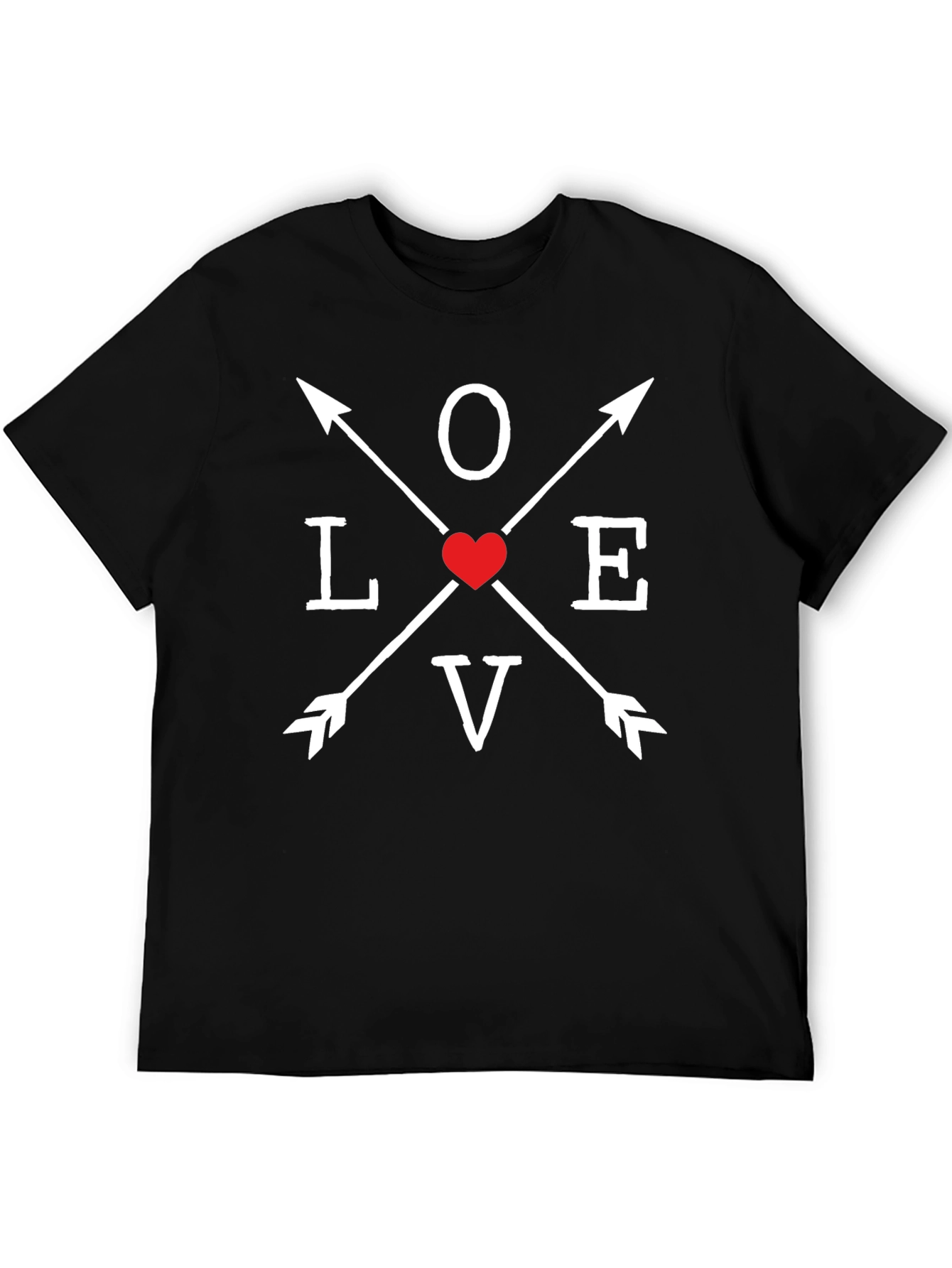 Love Arrows Graphic Tee - Heart Valentines Day T-Shirt