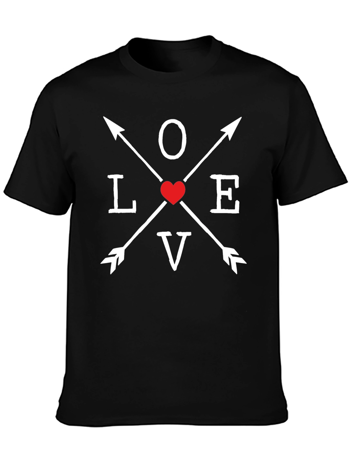 Love Arrows Graphic Tee - Heart Valentines Day T-Shirt