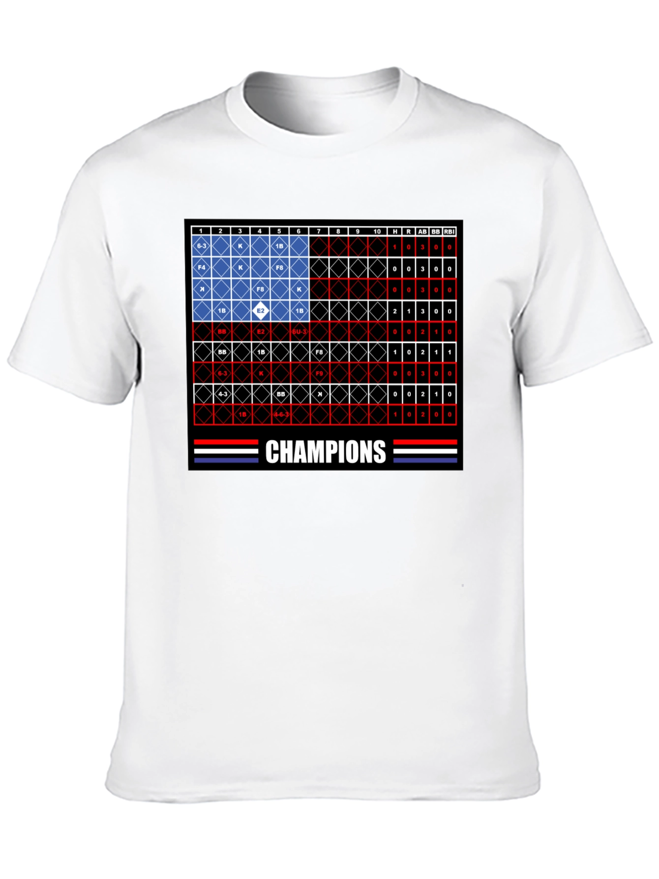 Champions Baseball Flag T-Shirt - Team Pride Tee