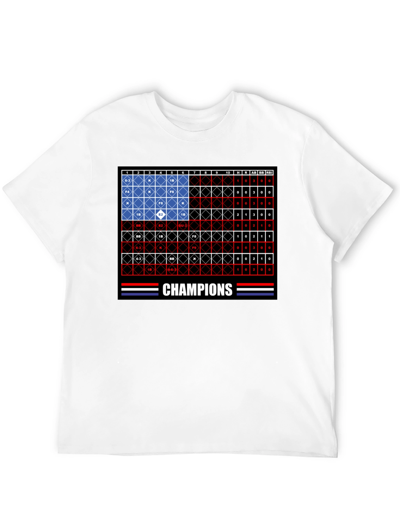Champions Baseball Flag T-Shirt - Team Pride Tee
