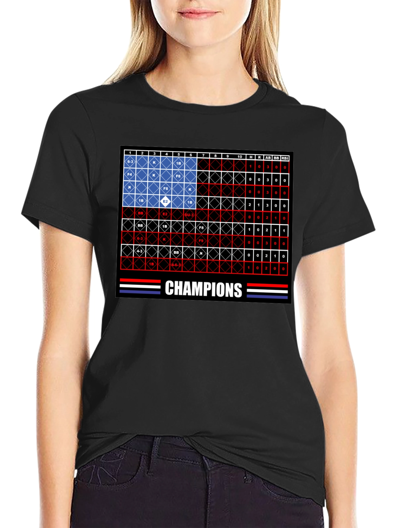 Champions Baseball Flag T-Shirt - Team Pride Tee