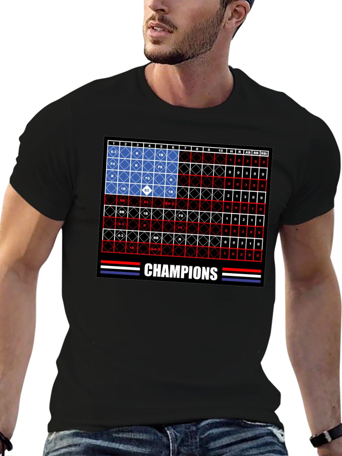 Champions Baseball Flag T-Shirt - Team Pride Tee