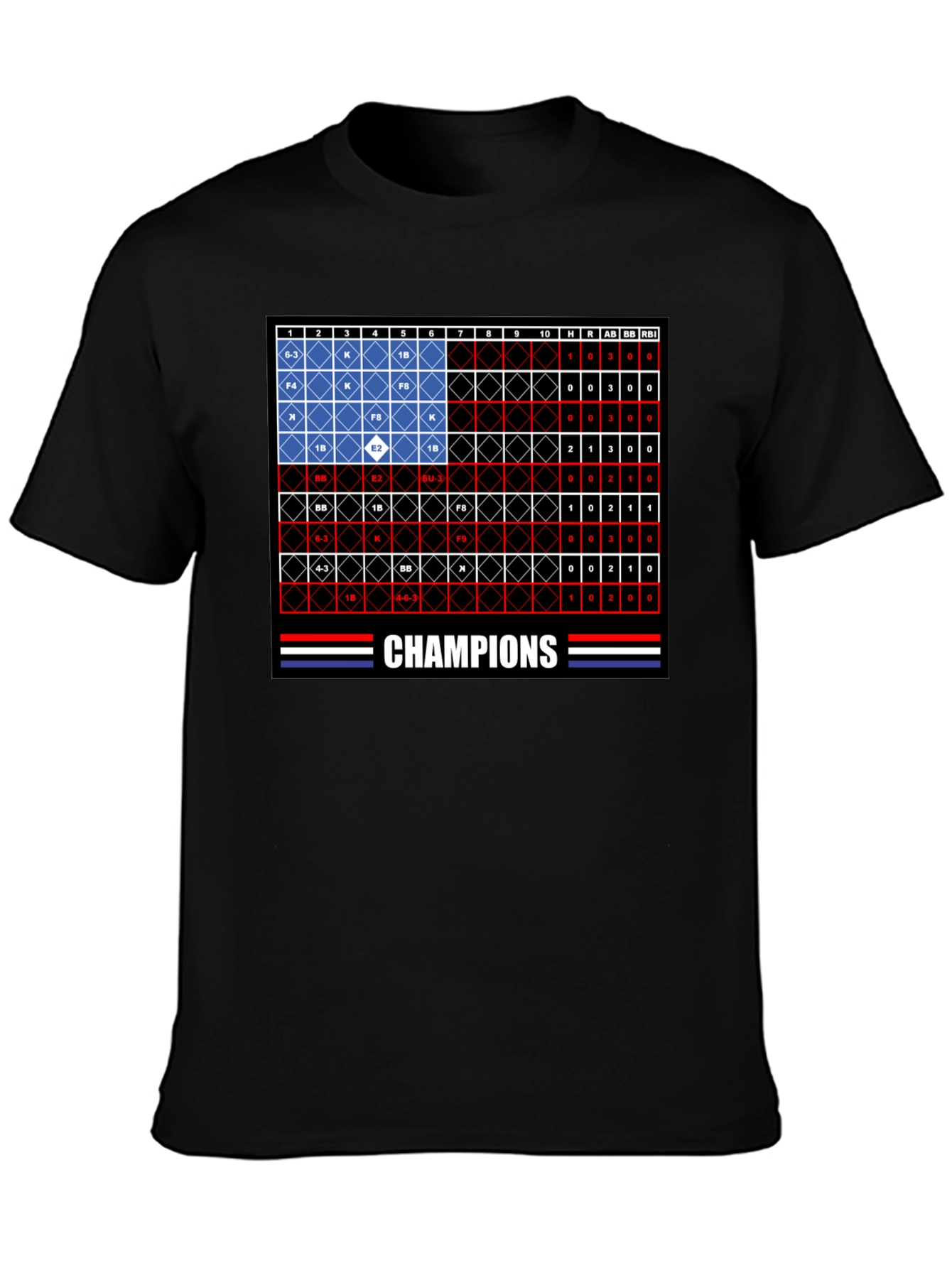 Champions Baseball Flag T-Shirt - Team Pride Tee
