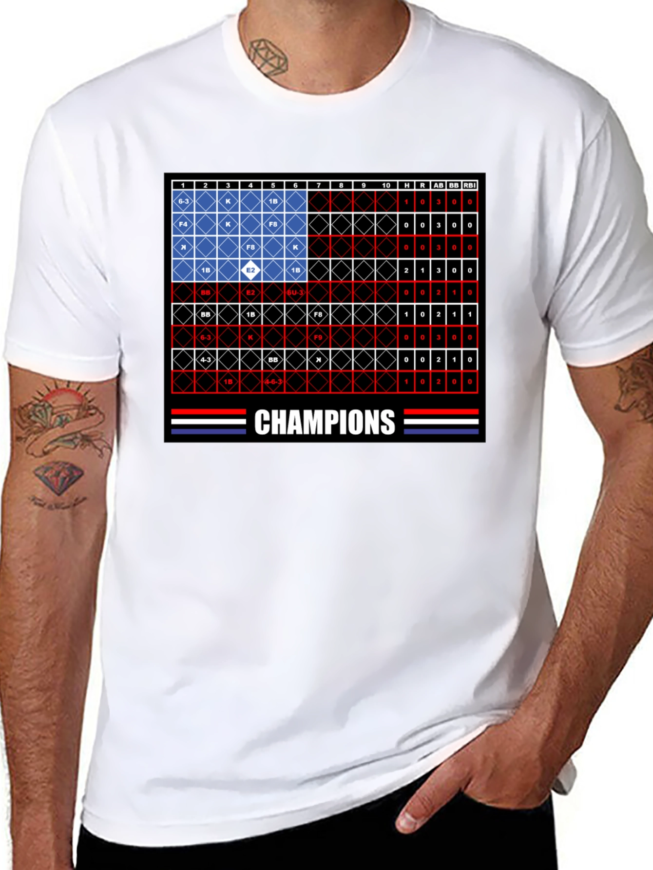 Champions Baseball Flag T-Shirt - Team Pride Tee