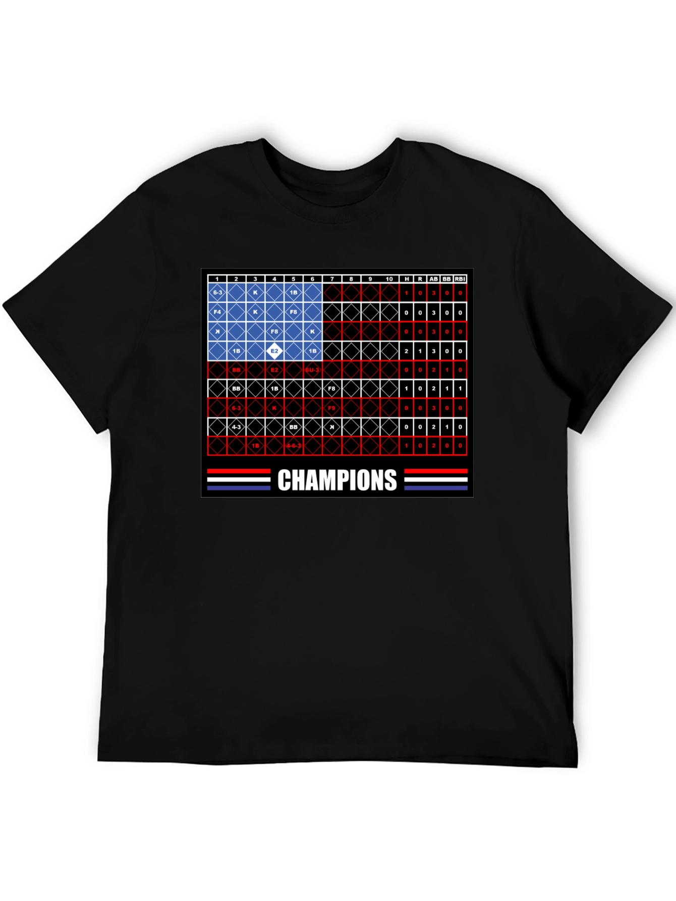 Champions Baseball Flag T-Shirt - Team Pride Tee