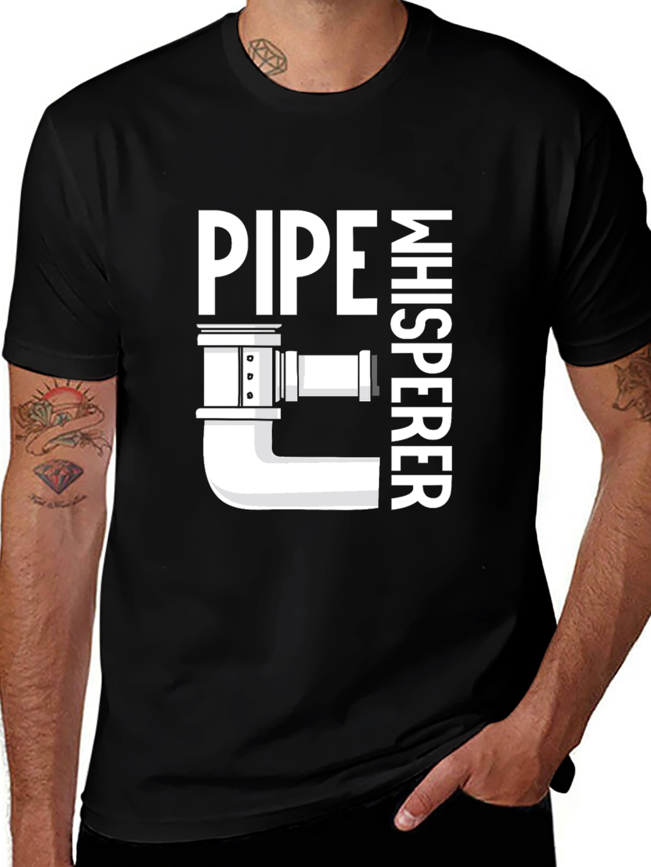 Pipe Whisperer T-Shirt - Plumbing Humor Tee