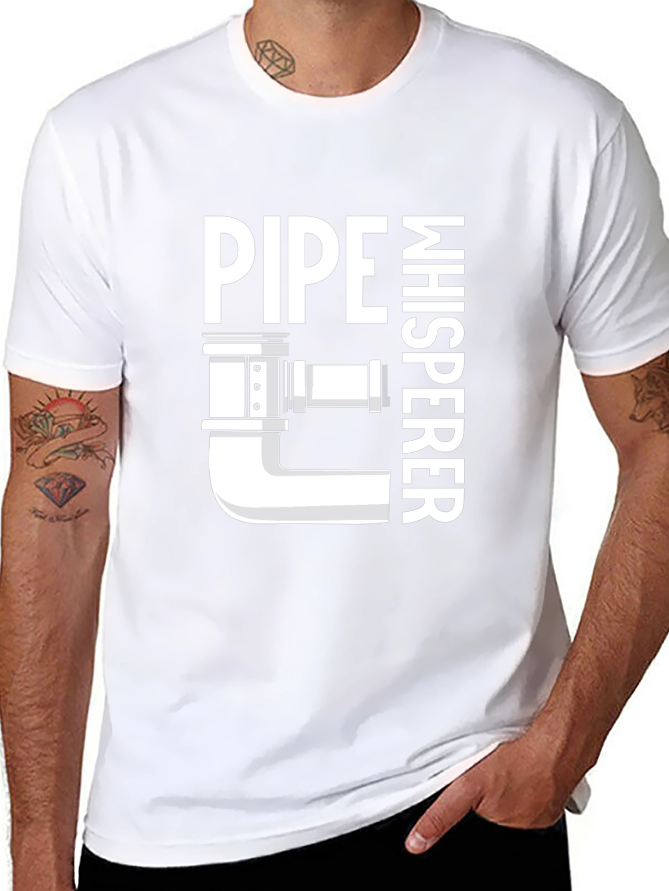 Pipe Whisperer T-Shirt - Plumbing Humor Tee