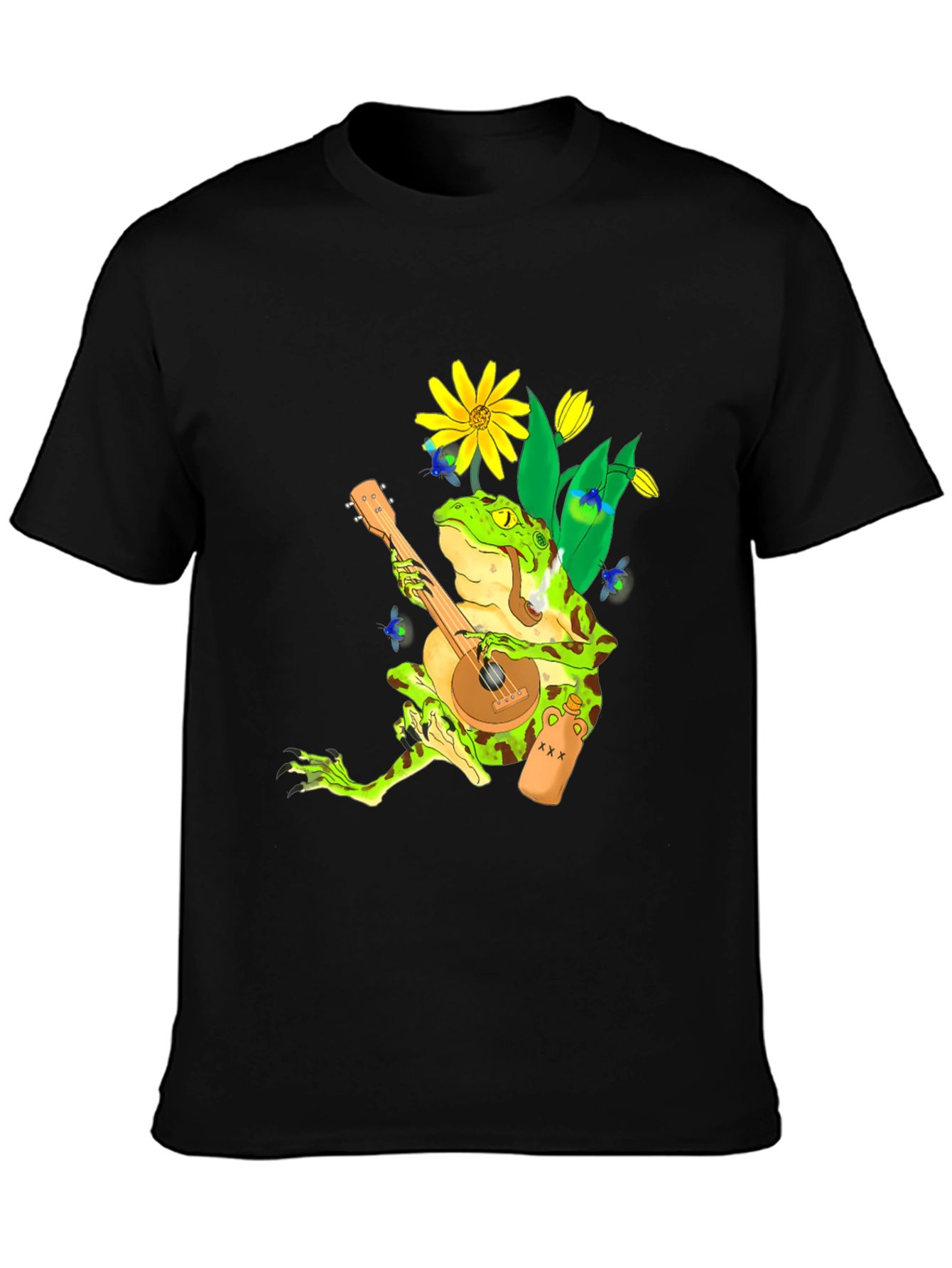 Frog Playing Banjo Graphic T-Shirt