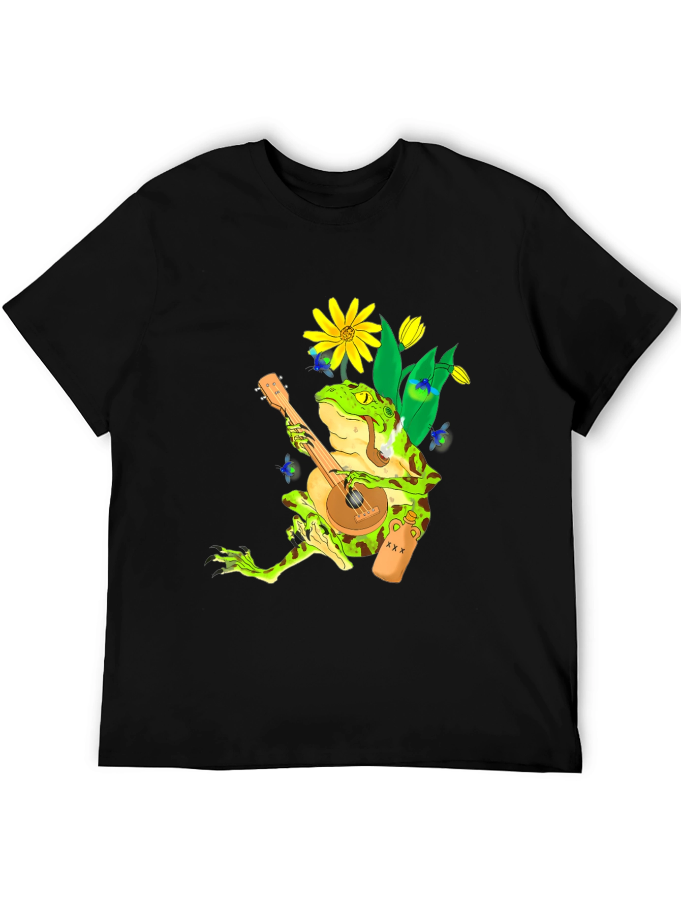 Frog Playing Banjo Graphic T-Shirt