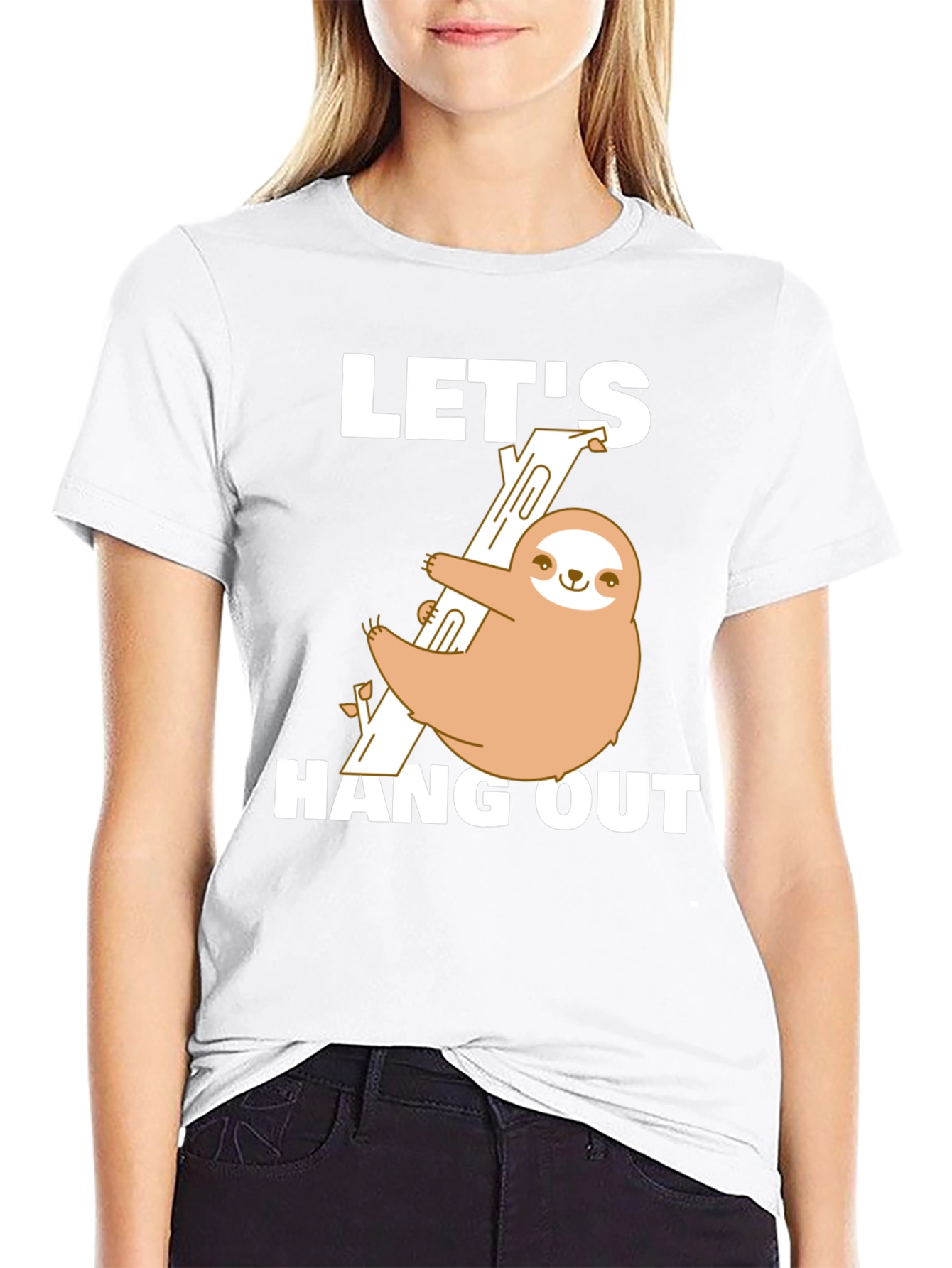 Sloth Hang Out T-Shirt Funny Tee