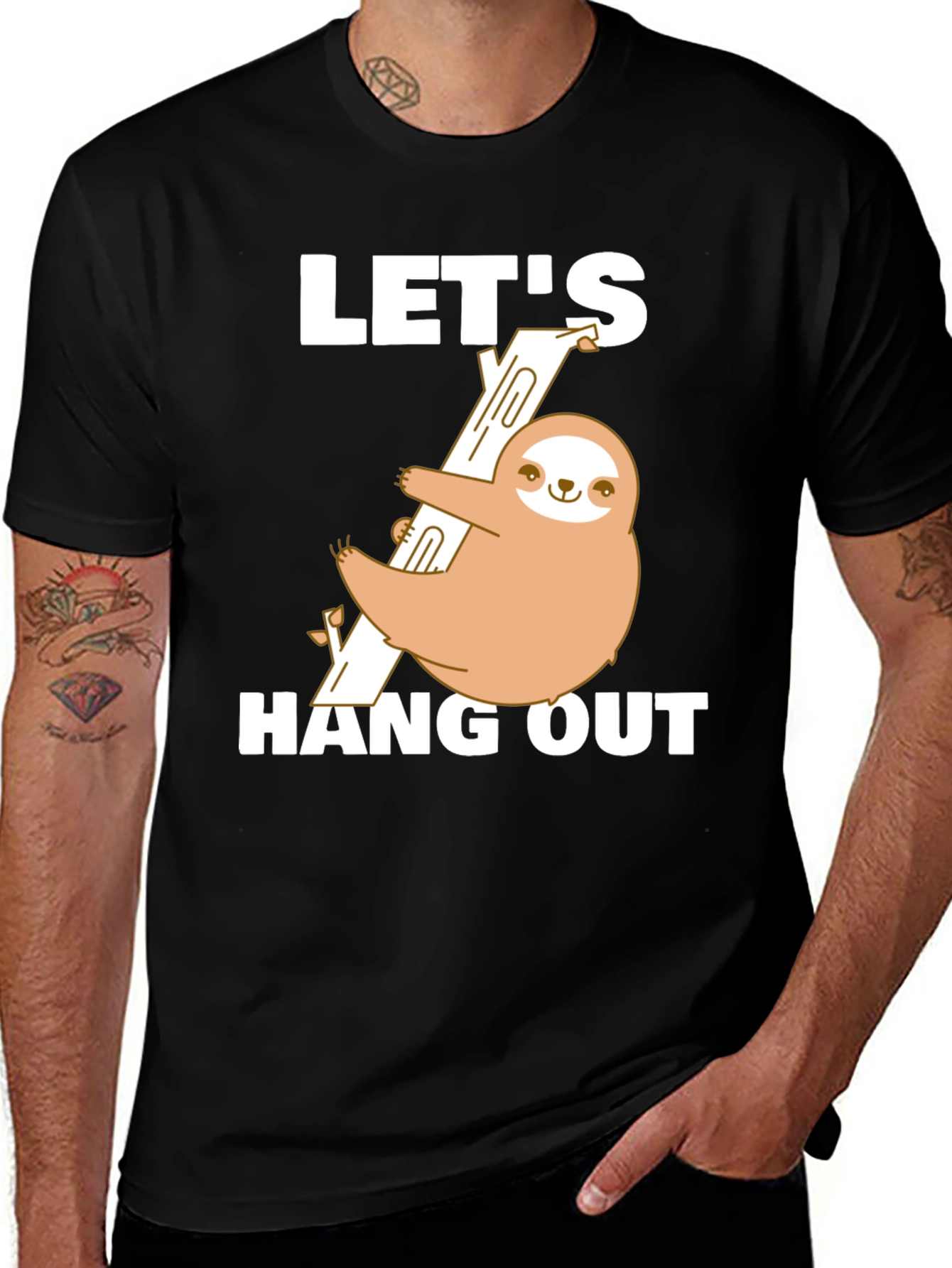 Sloth Hang Out T-Shirt Funny Tee
