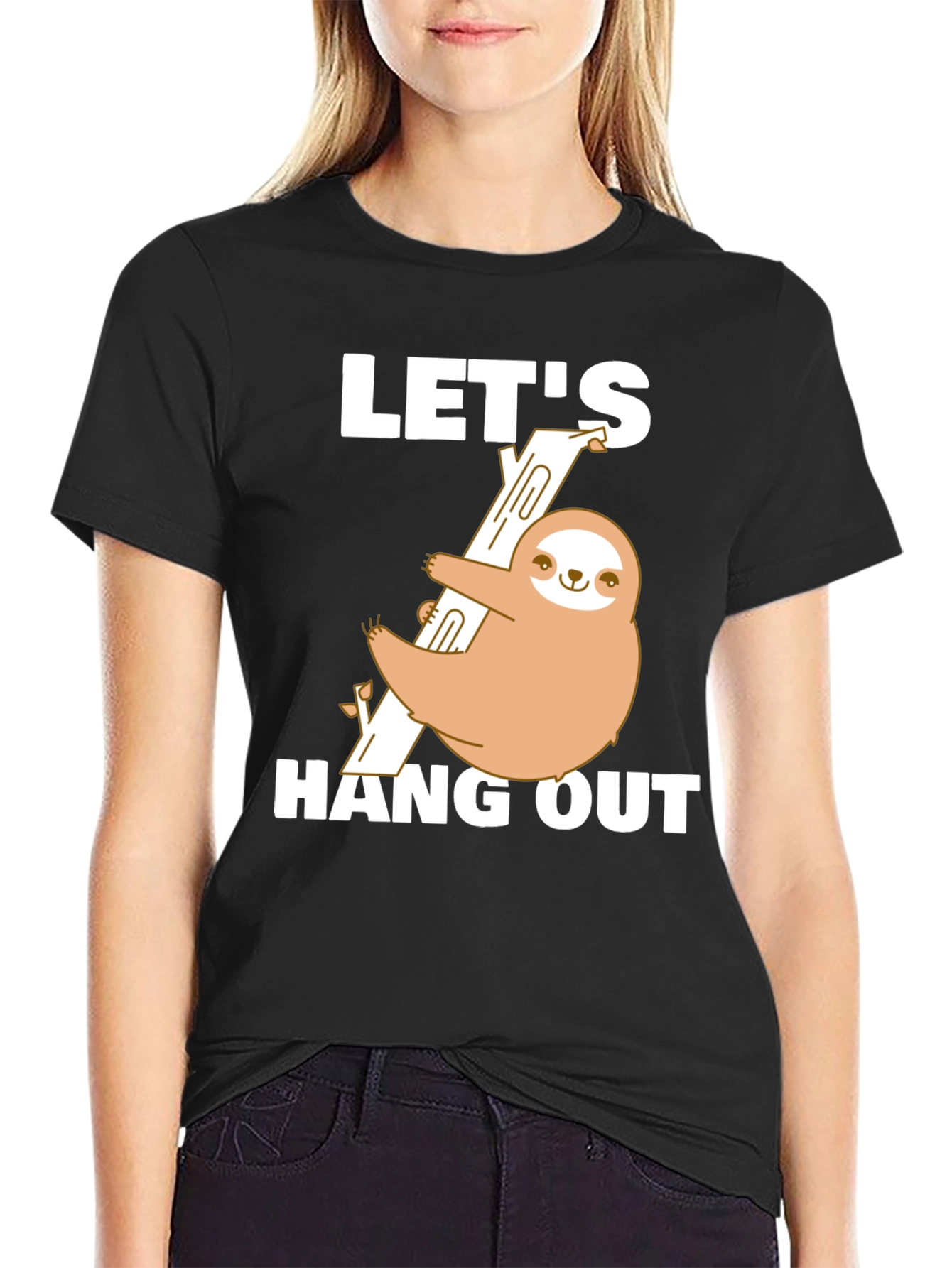 Sloth Hang Out T-Shirt Funny Tee