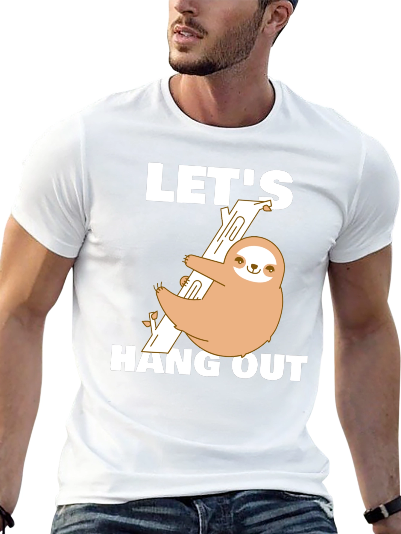 Sloth Hang Out T-Shirt Funny Tee