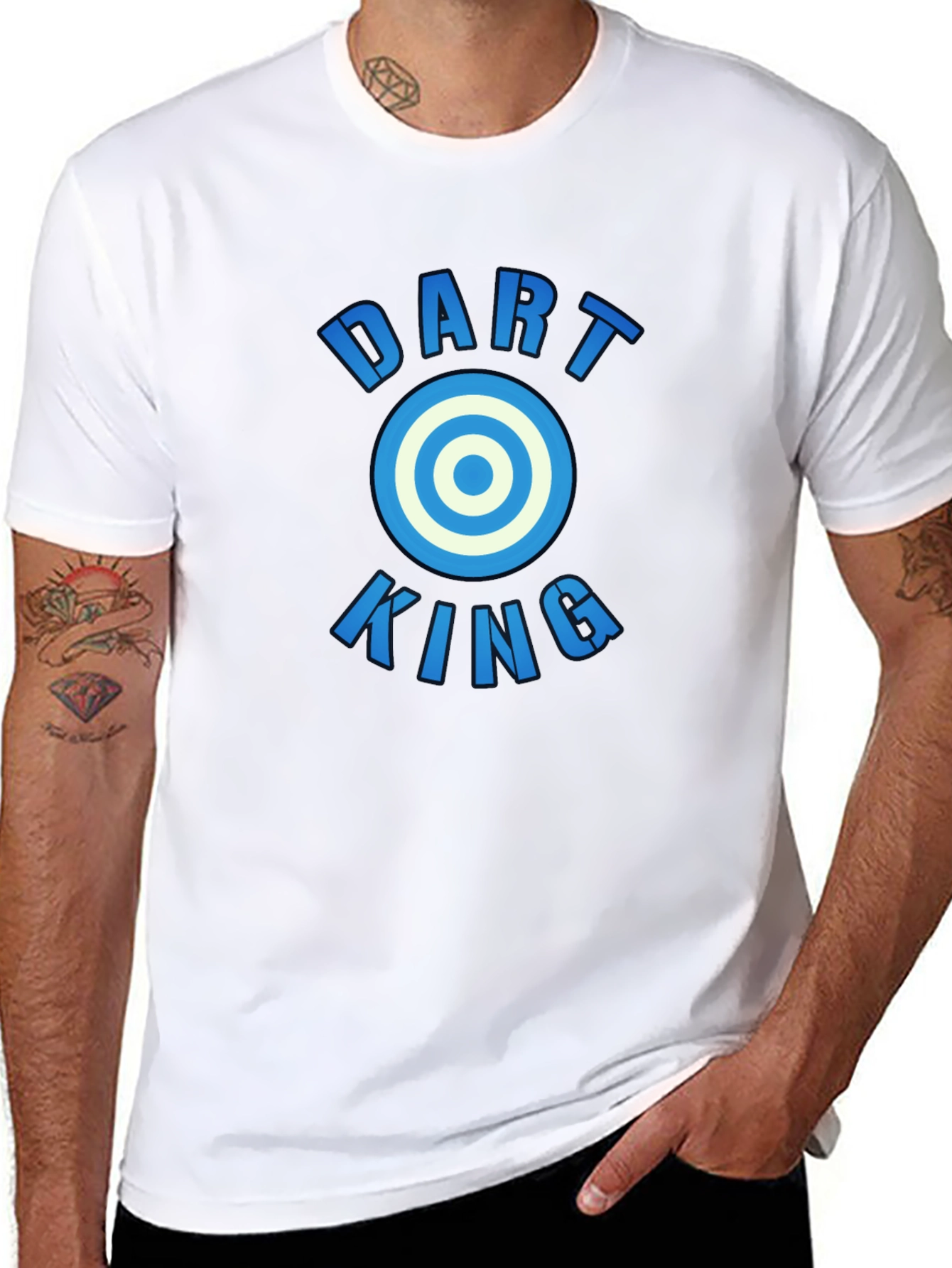 Dart King Graphic T-Shirt - Casual Cotton Tee