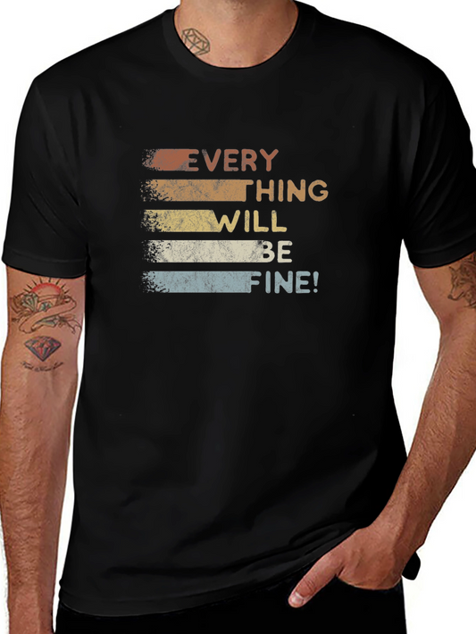 Retro Everything Will Be Fine Graphic T-Shirt