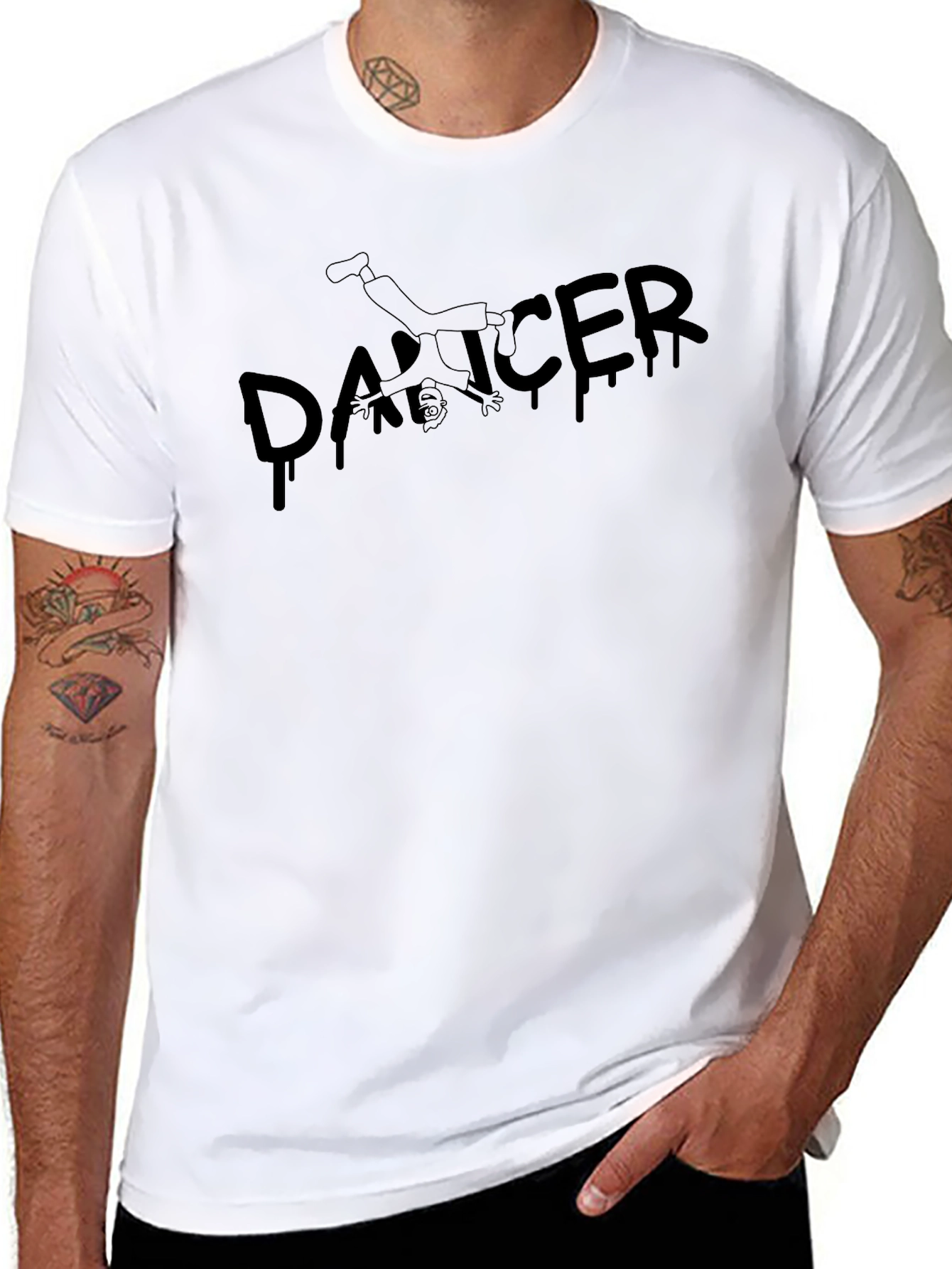 Black Dancer Graphic Tee - Stylish Casual Wear