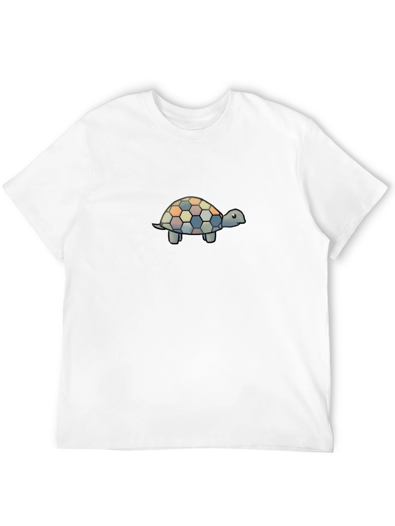 Turtle Patterned Mens Black T-Shirt
