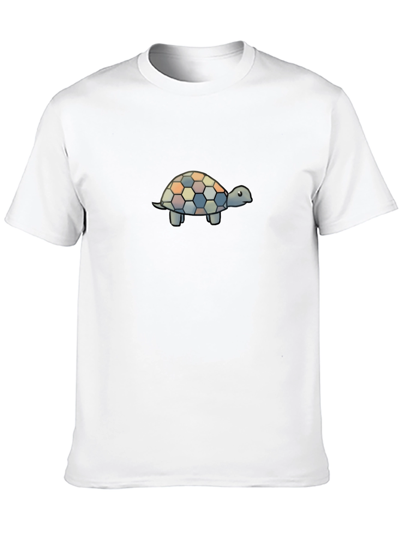 Turtle Patterned Mens Black T-Shirt