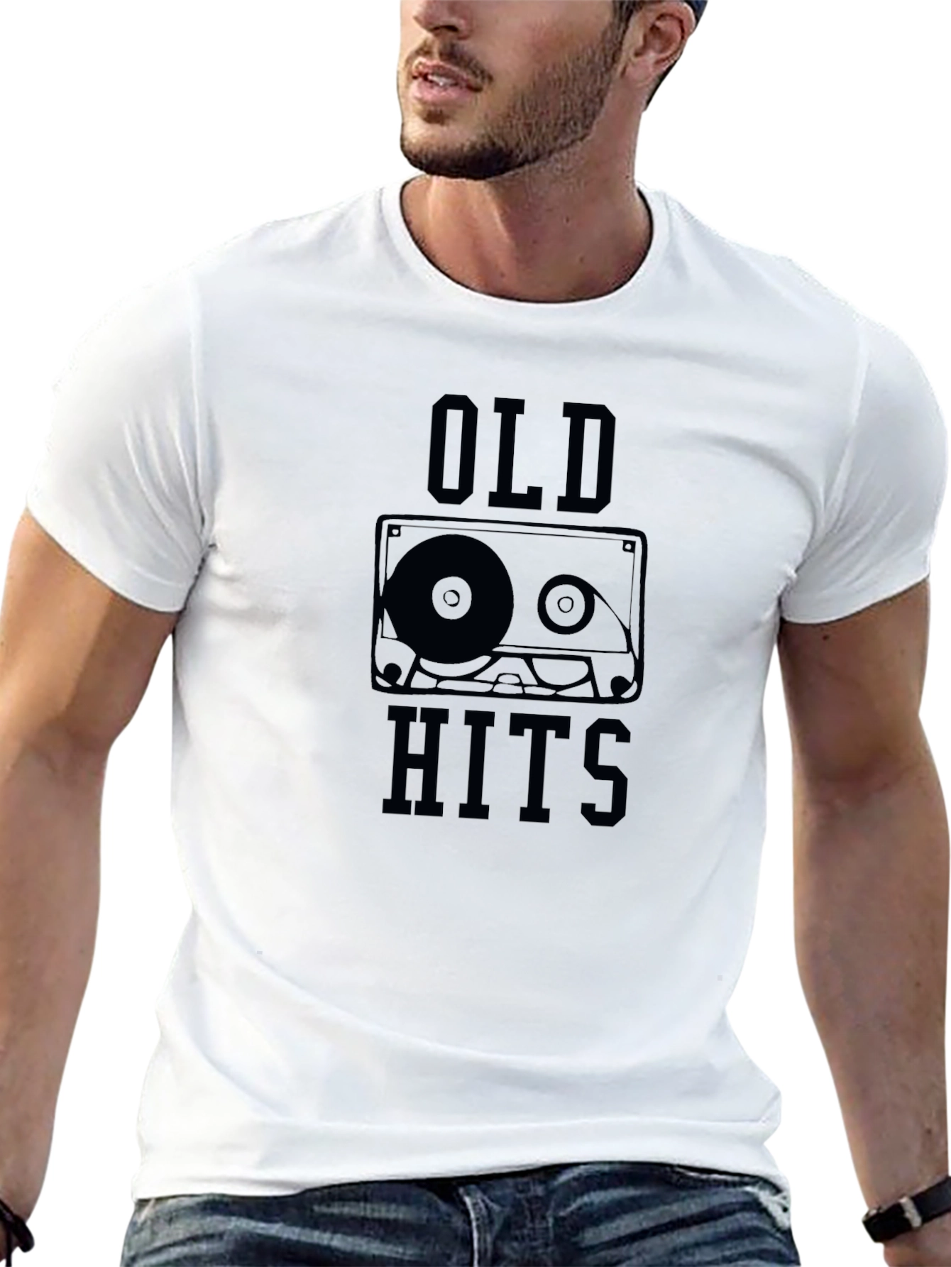 Retro Old Hits Cassette Tape Graphic T-Shirt