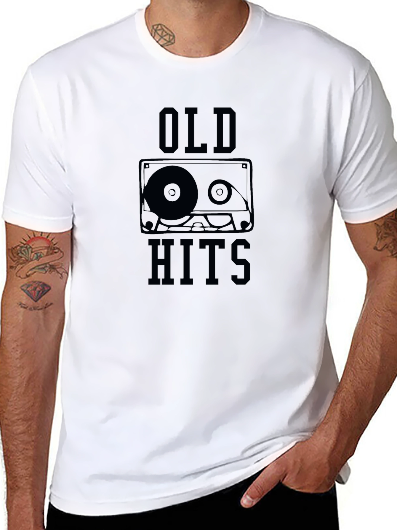 Retro Old Hits Cassette Tape Graphic T-Shirt