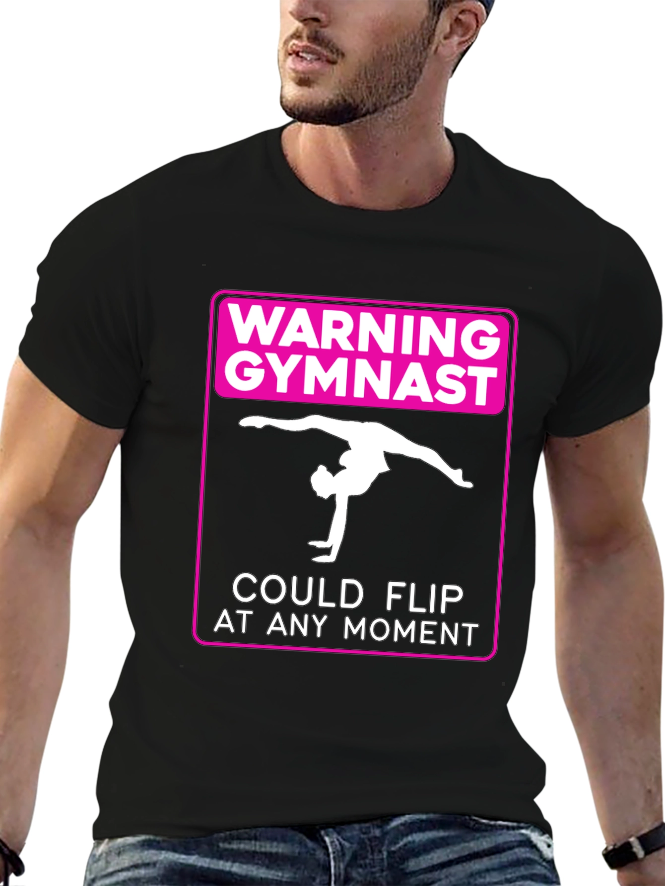 Warning Gymnast Flip T-Shirt
