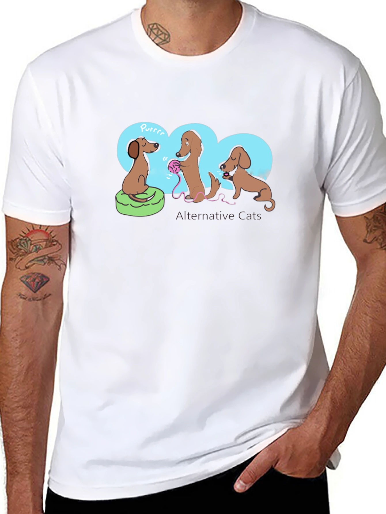 Dachshund Alternative Cats Graphic Tee