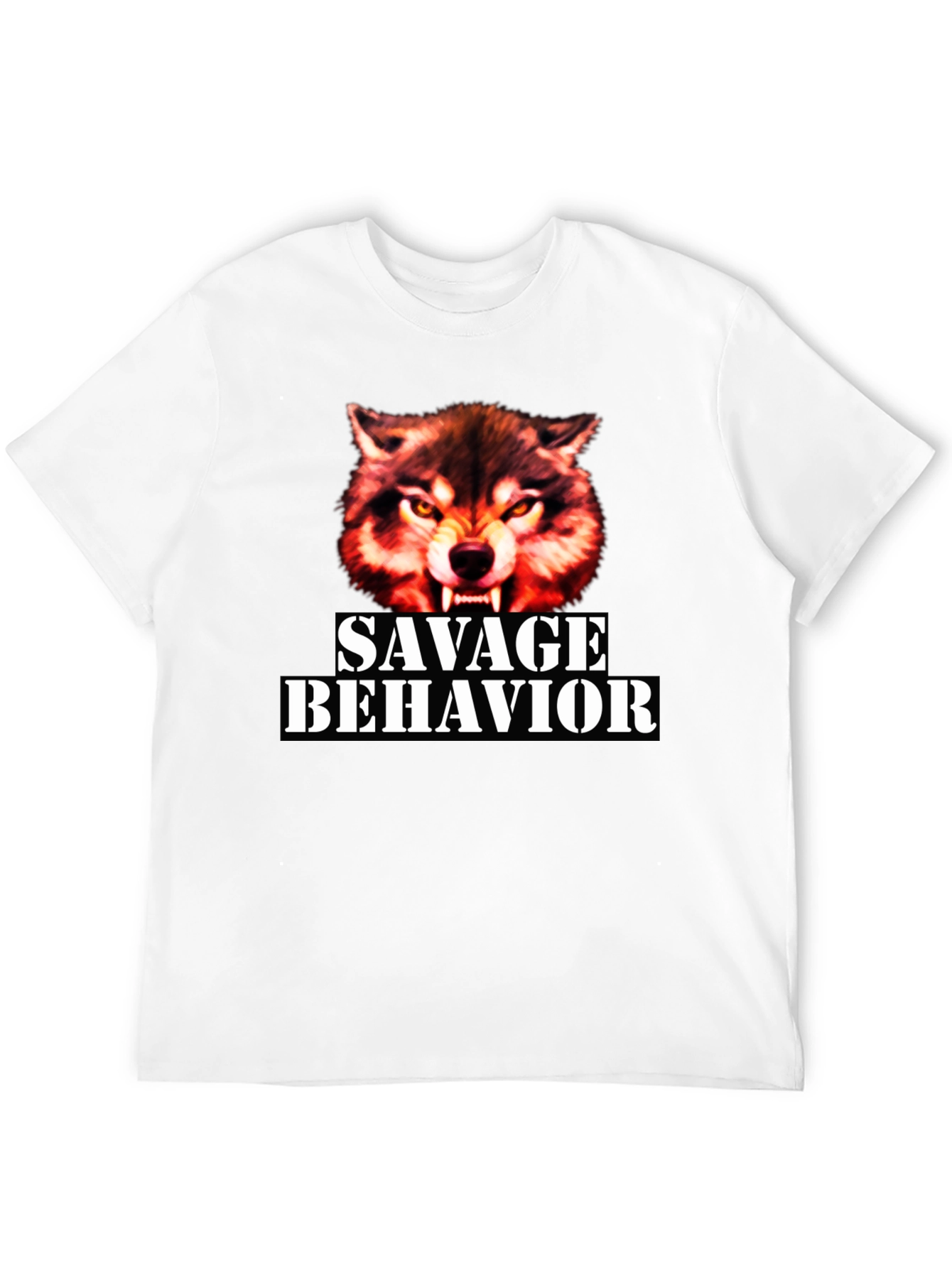 Savage Behavior Wolf Graphic T-Shirt