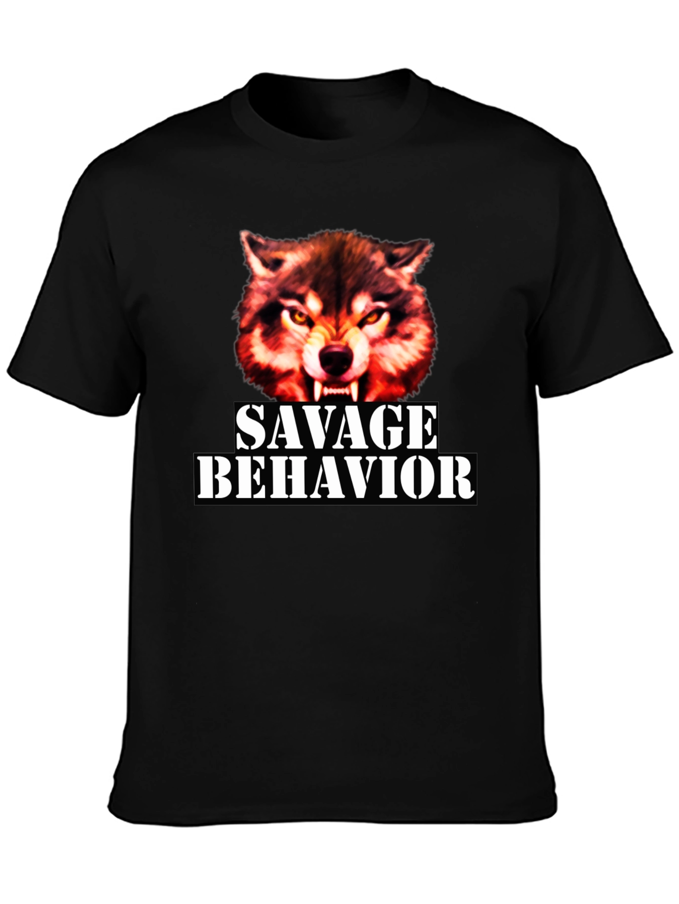 Savage Behavior Wolf Graphic T-Shirt