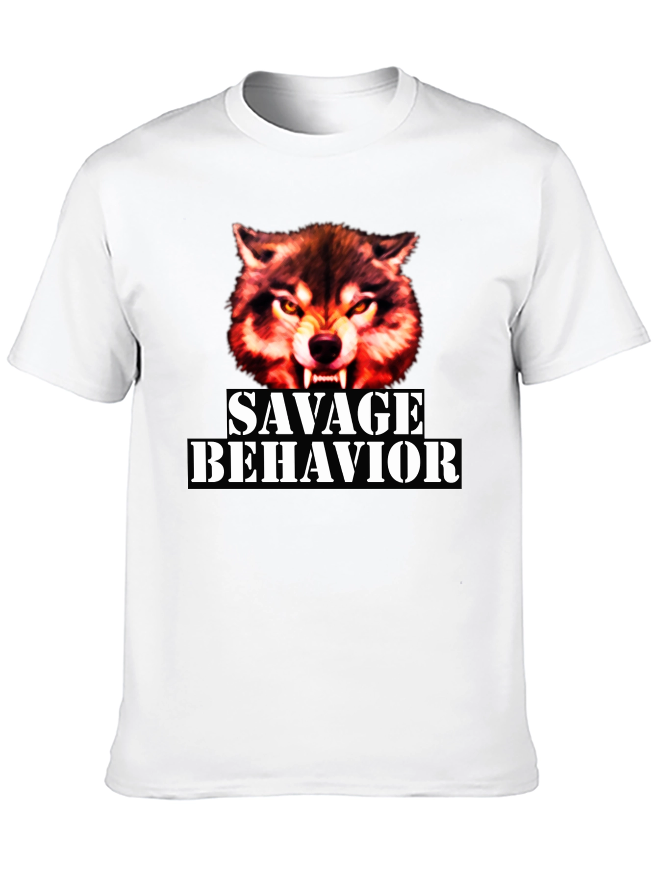 Savage Behavior Wolf Graphic T-Shirt