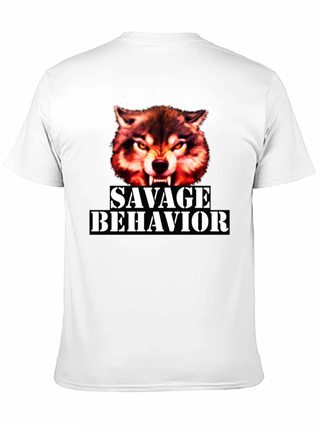 Savage Behavior Wolf Graphic T-Shirt