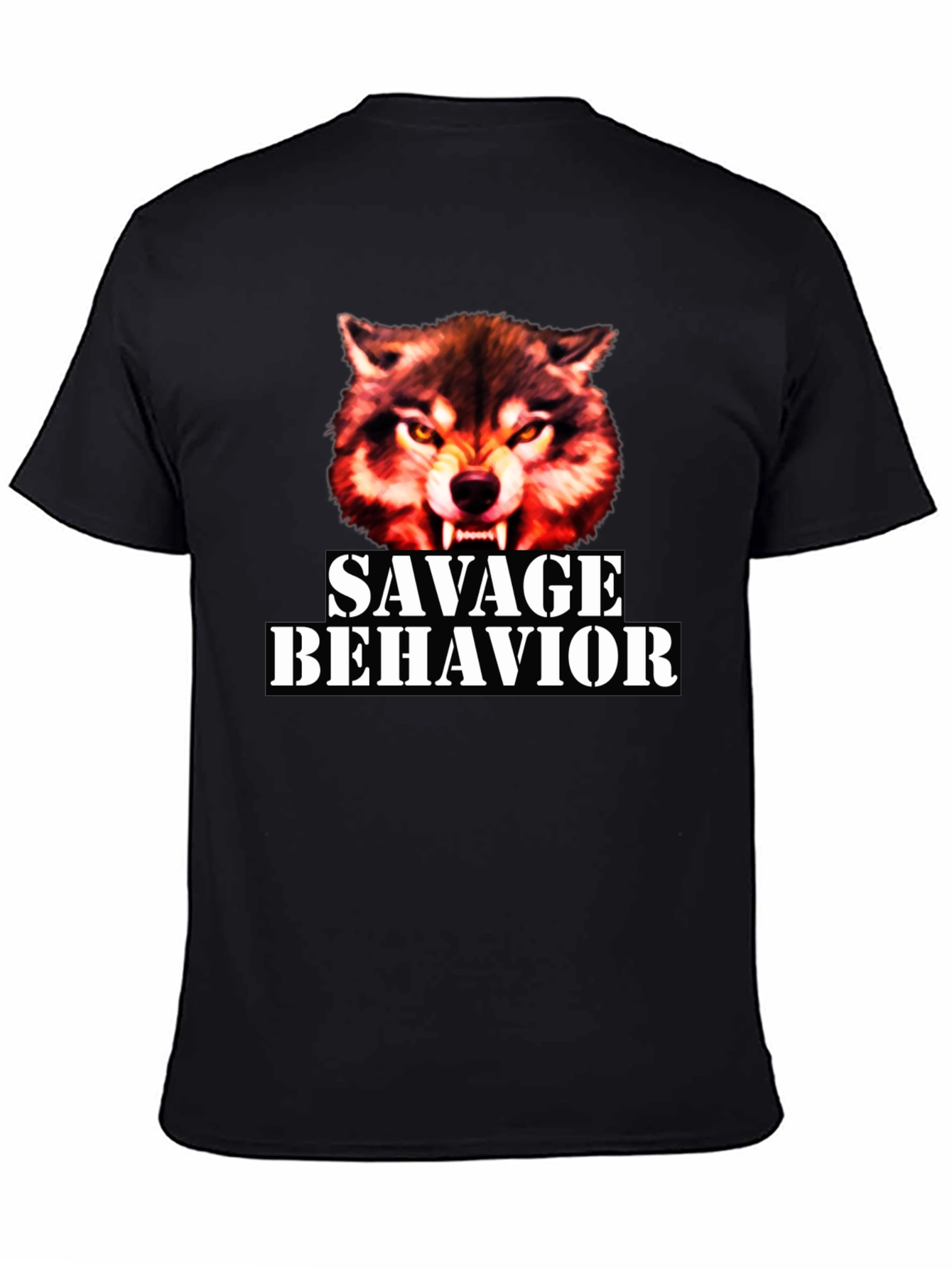 Savage Behavior Wolf Graphic T-Shirt