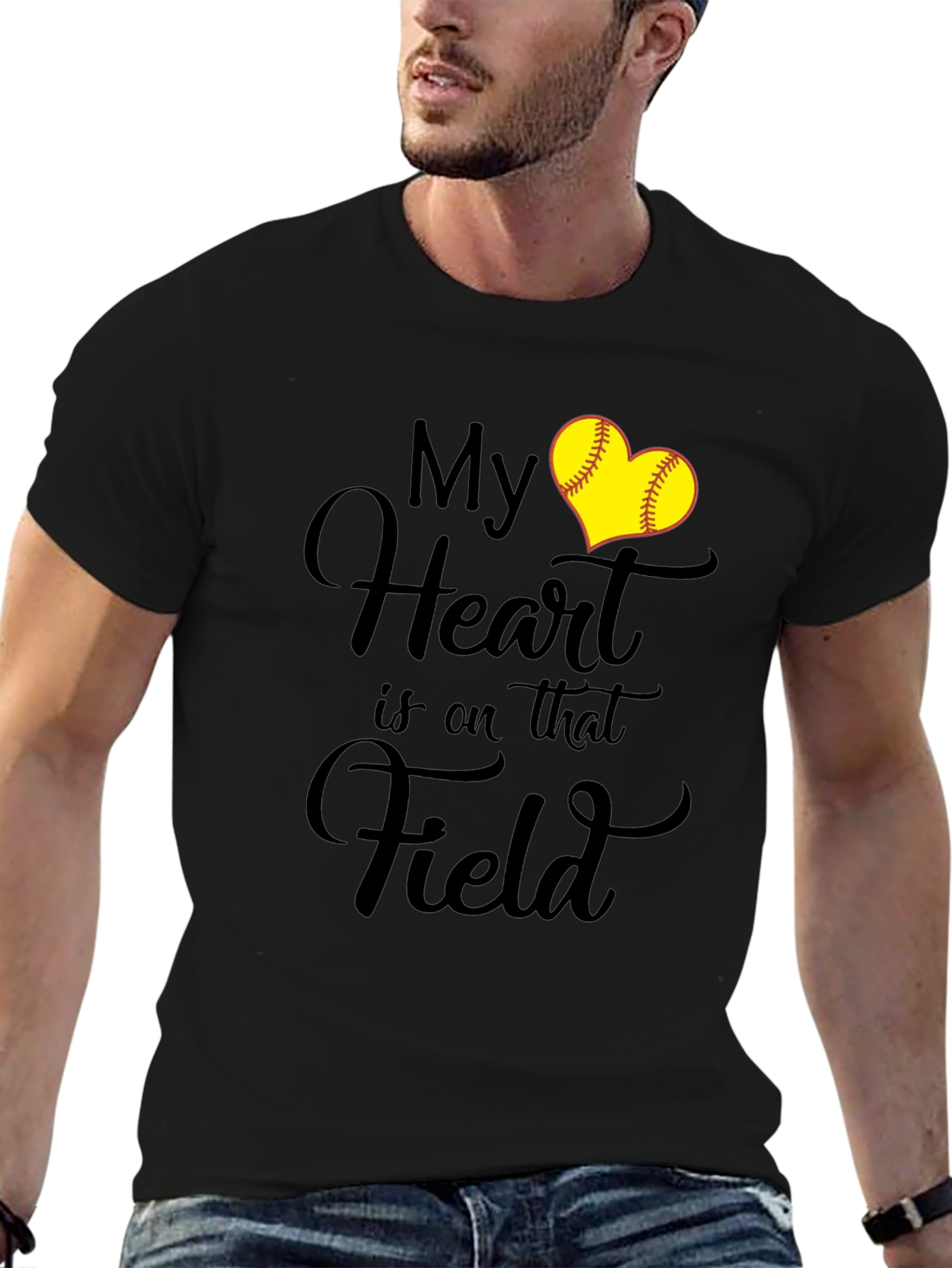 My Heart is on that Field Softball Lover T-Shirt