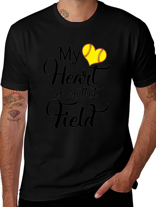 My Heart is on that Field Softball Lover T-Shirt