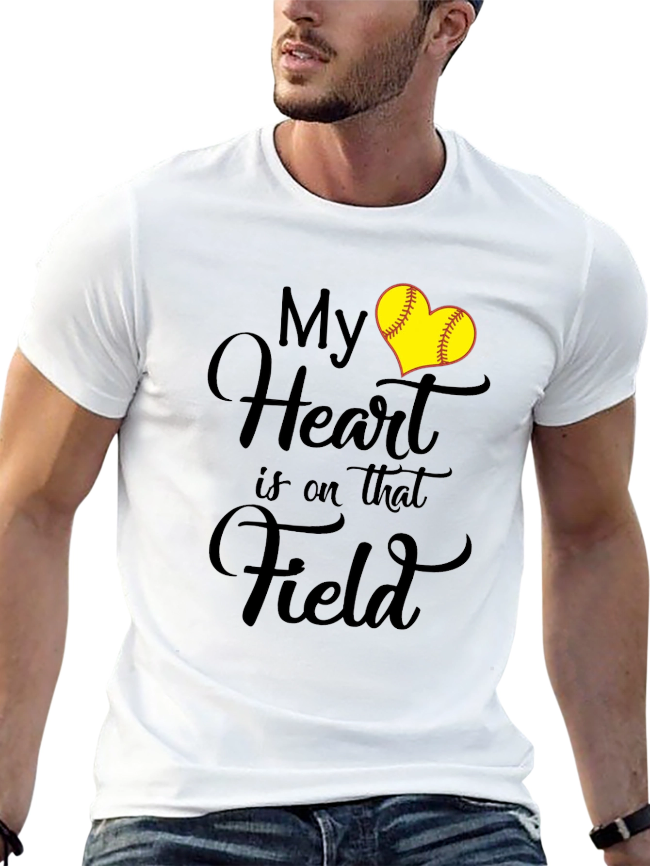 My Heart is on that Field Softball Lover T-Shirt