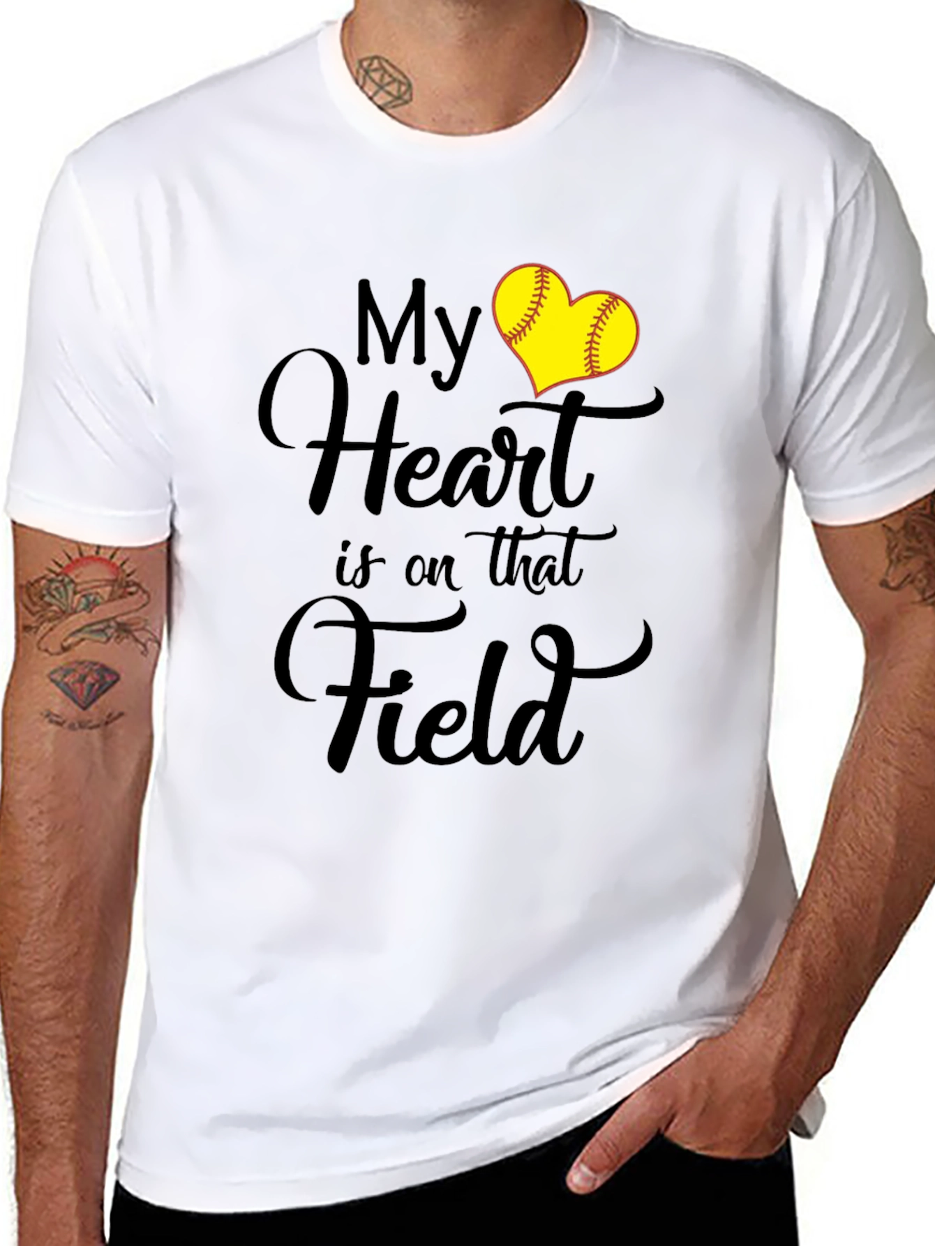 My Heart is on that Field Softball Lover T-Shirt