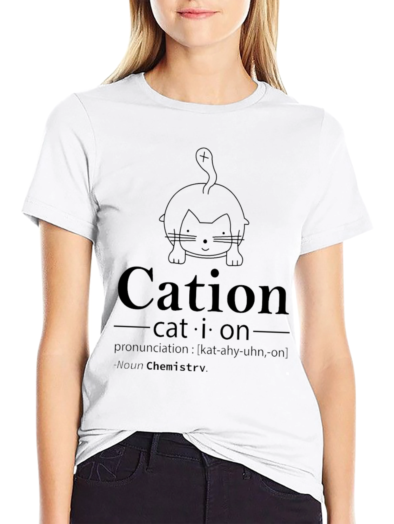 Cation Chemistry Cat Pun T-Shirt