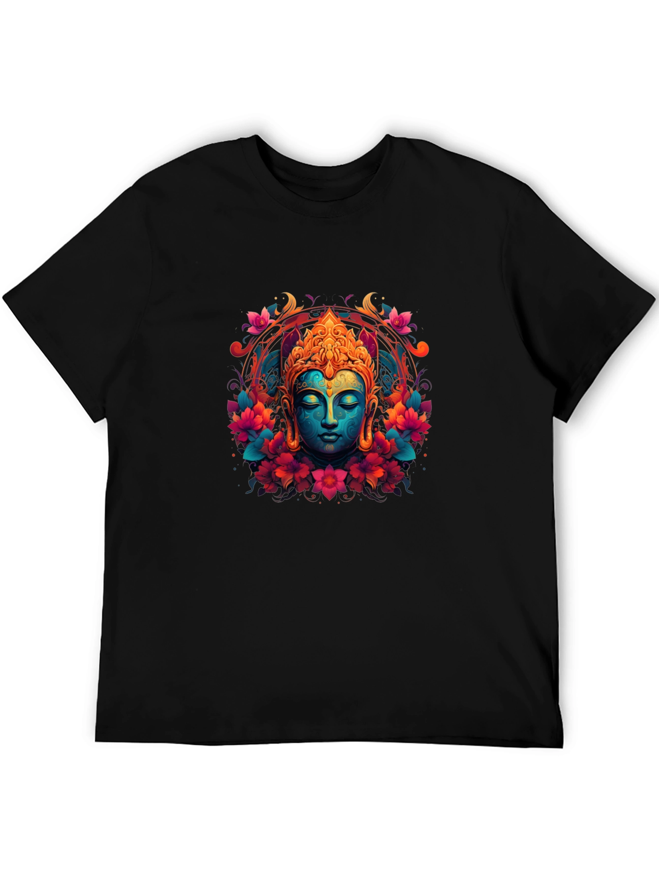 Vibrant Buddha Graphic T-Shirt
