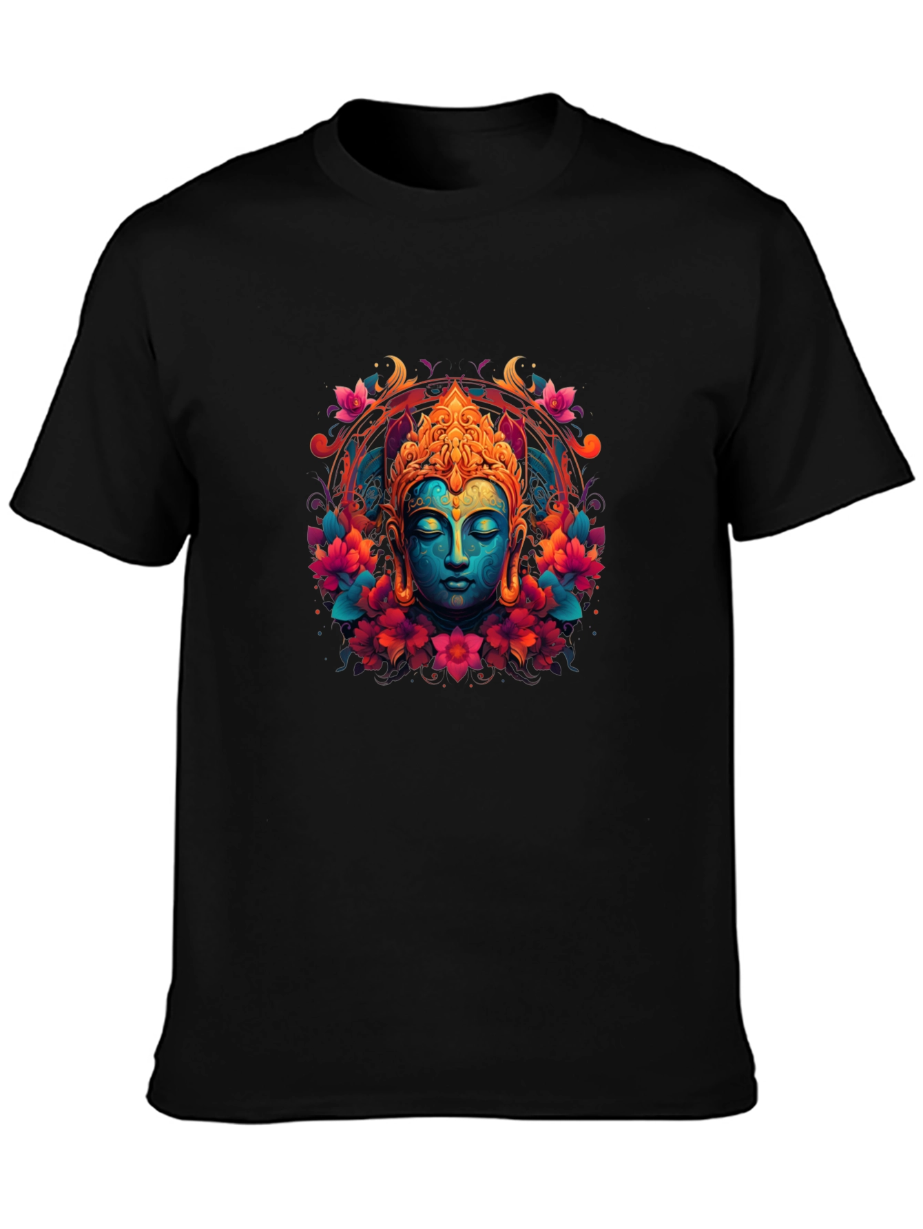 Vibrant Buddha Graphic T-Shirt